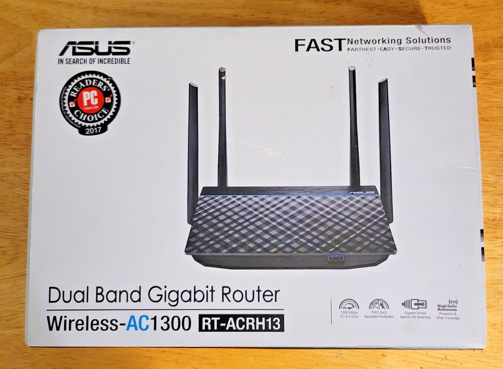 ASUS RT-ACRH13 867 Mbps 4 Port Gigabit Router (RT-ACRH13) Wireless AC1300