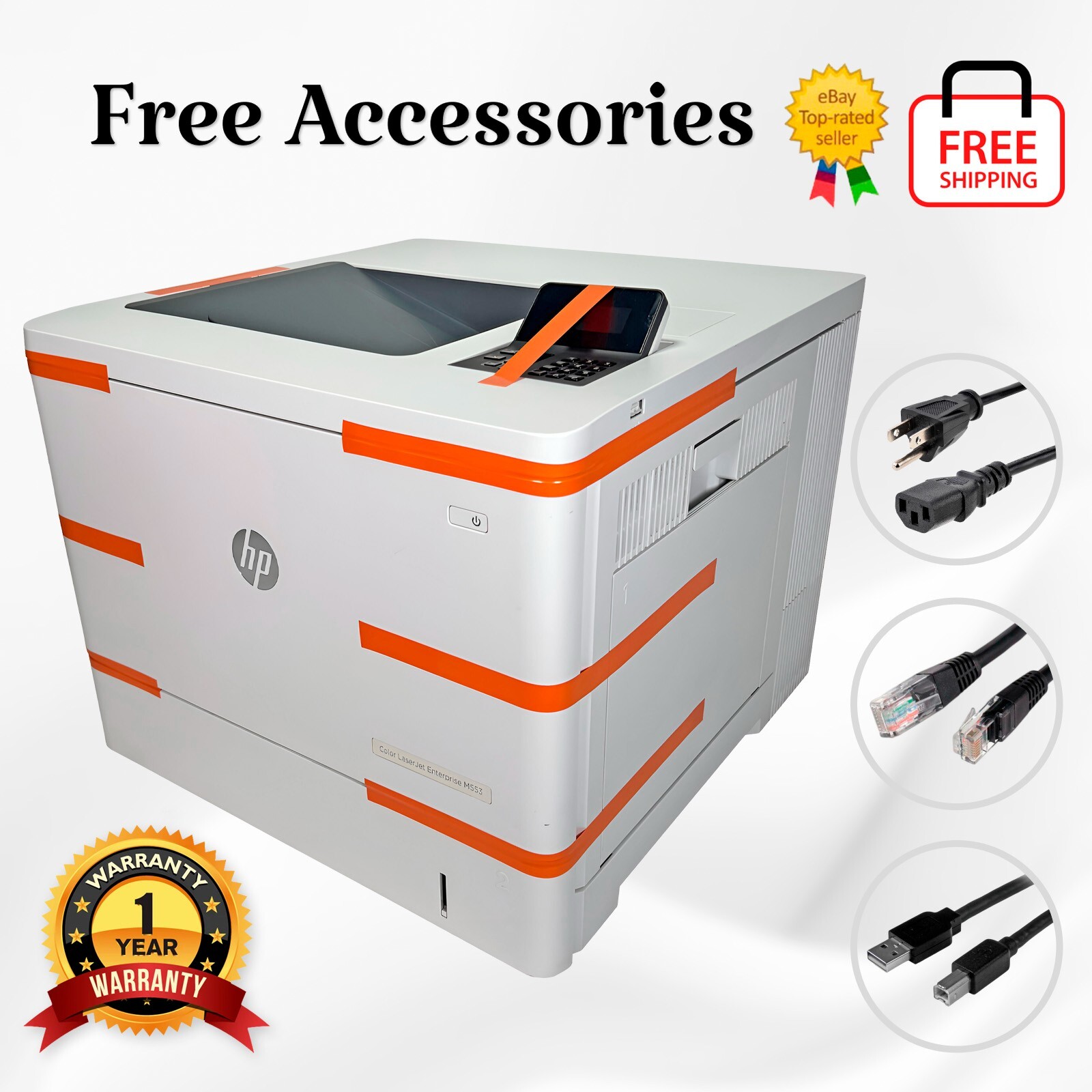 HP Color LaserJet Enterprise M553dn B5L25A Laser Printer💯Certified Serviced