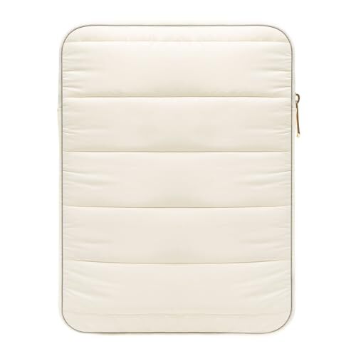  9-11 Inch Tablet Sleeve Case, Portable Puffy iPad Bag Milk White 9 - 11 Inches