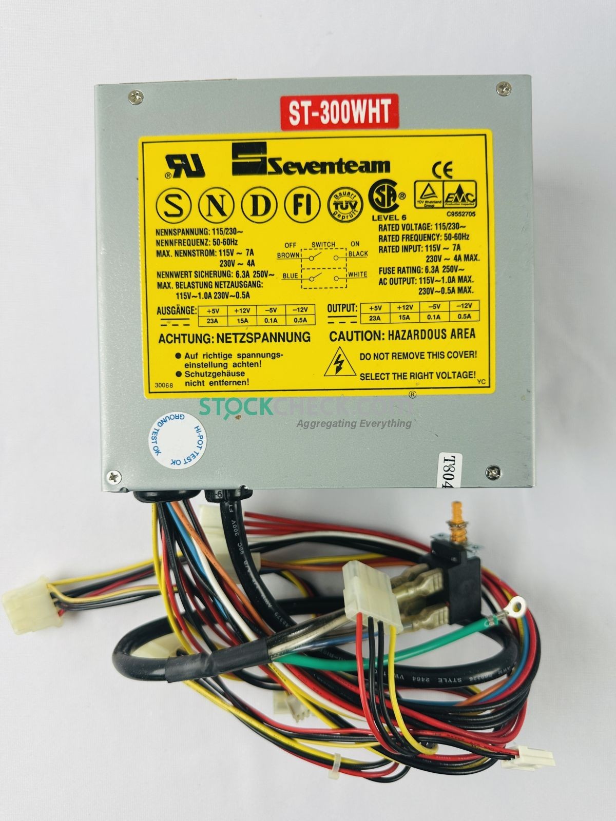 Seventeam ST-300WHT Power Supply