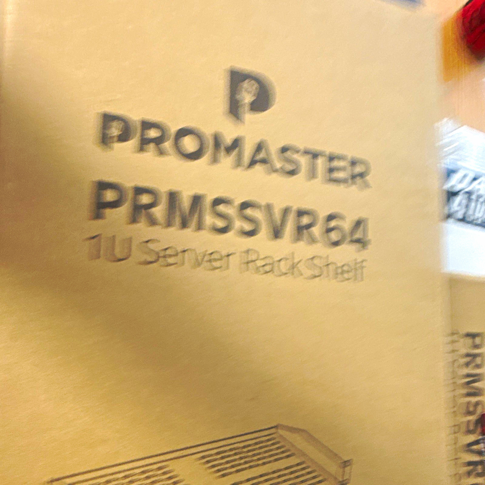 ProMaster PRMSSVR64 1U Vented Server Rack Mount Shelf 17.6x10 black ct 2 in box