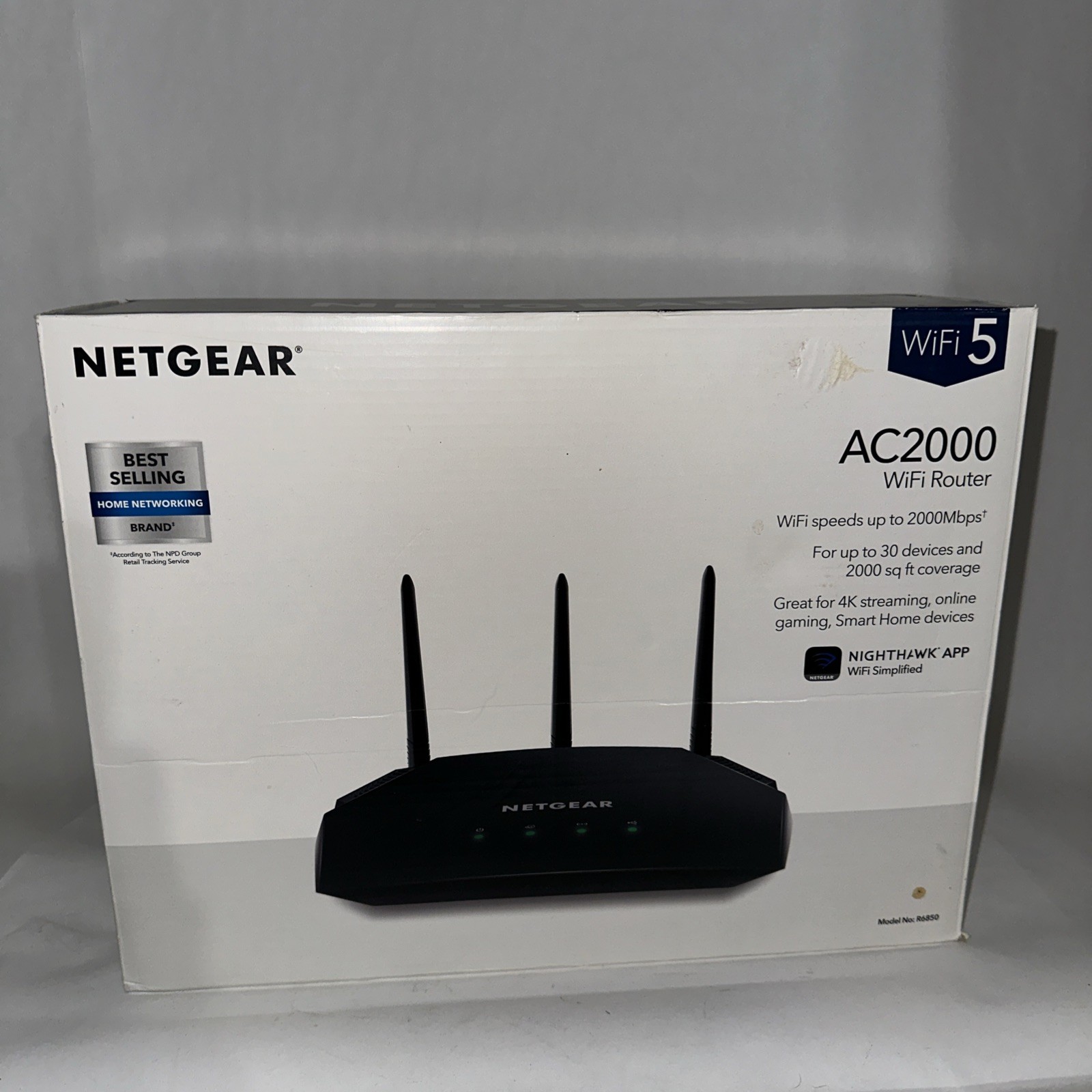 Netgear AC2000 Dual Band Gigabit Smart Wi-Fi Router *No Ethernet Cable*