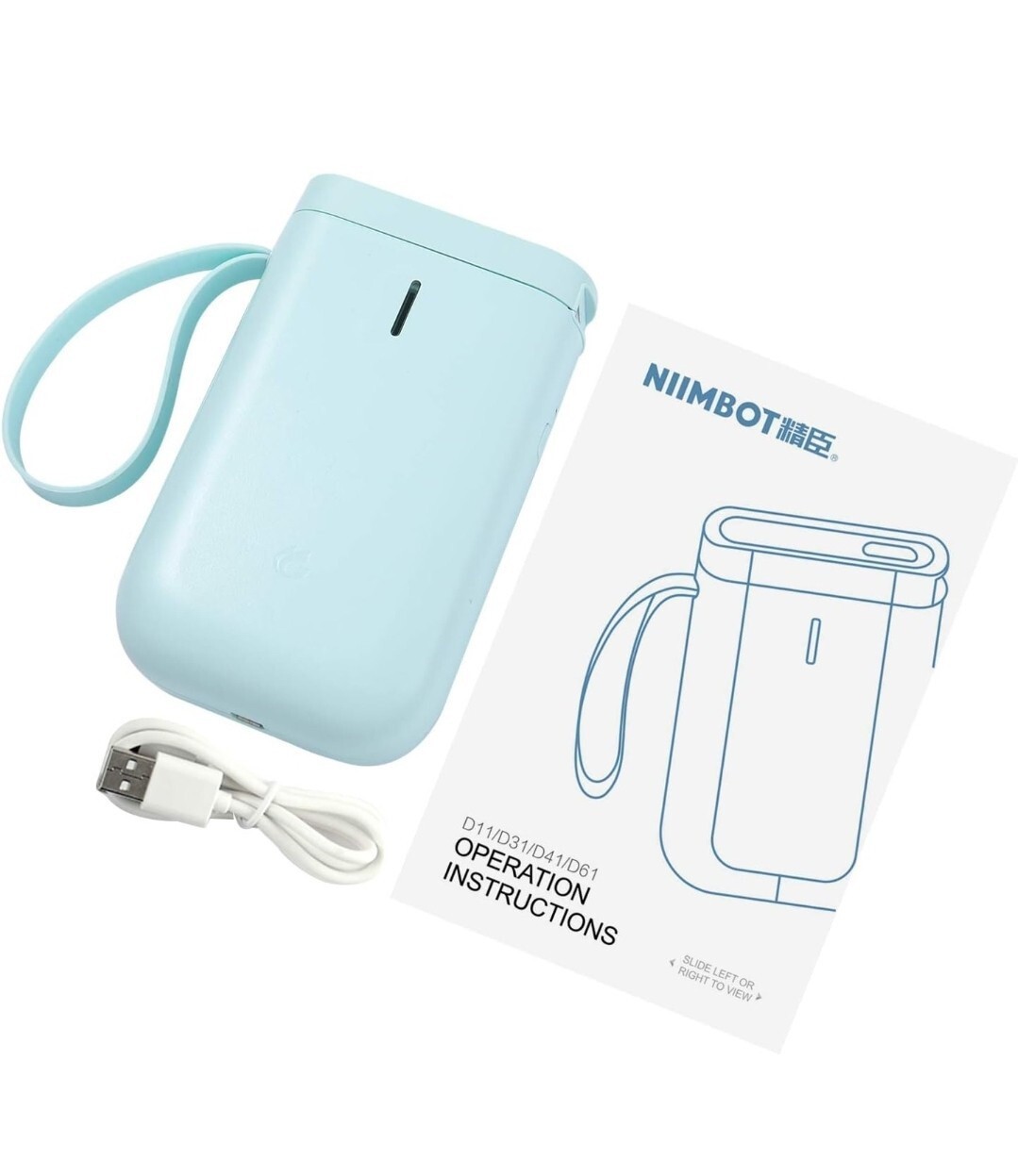NIIMBOT D11 Thermal Label Maker Portable Bluetooth Printer, GREEN *NEW*