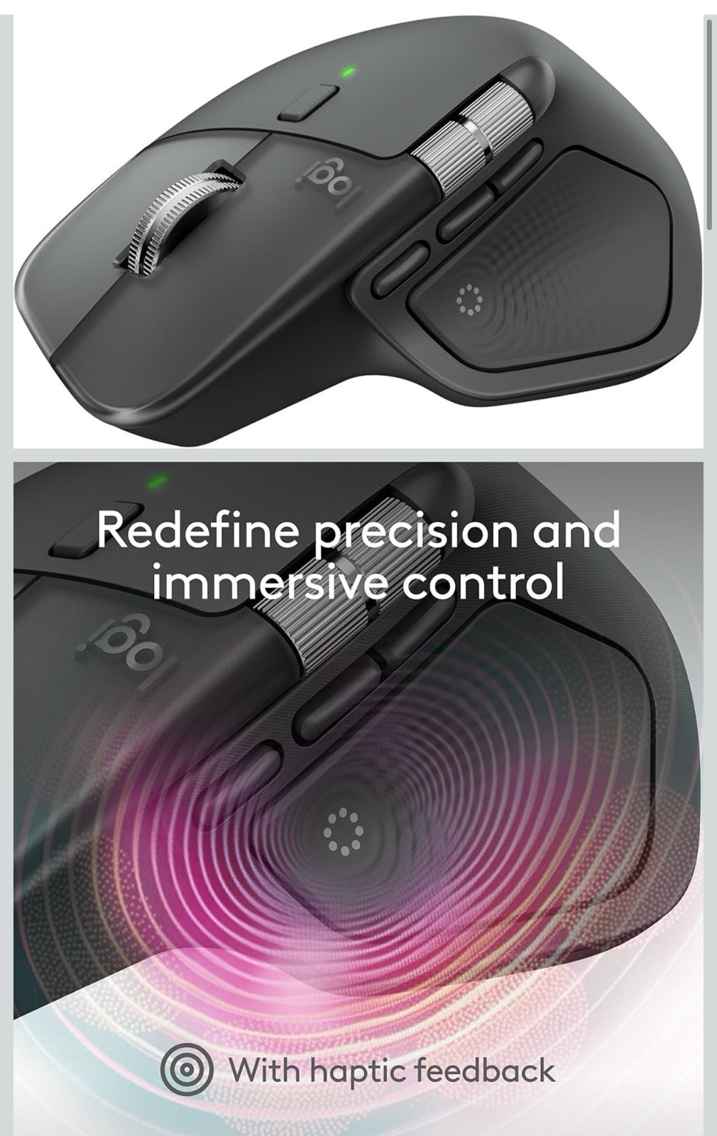 Logitech MX Master 4, Ergonomic Wireless Mouse