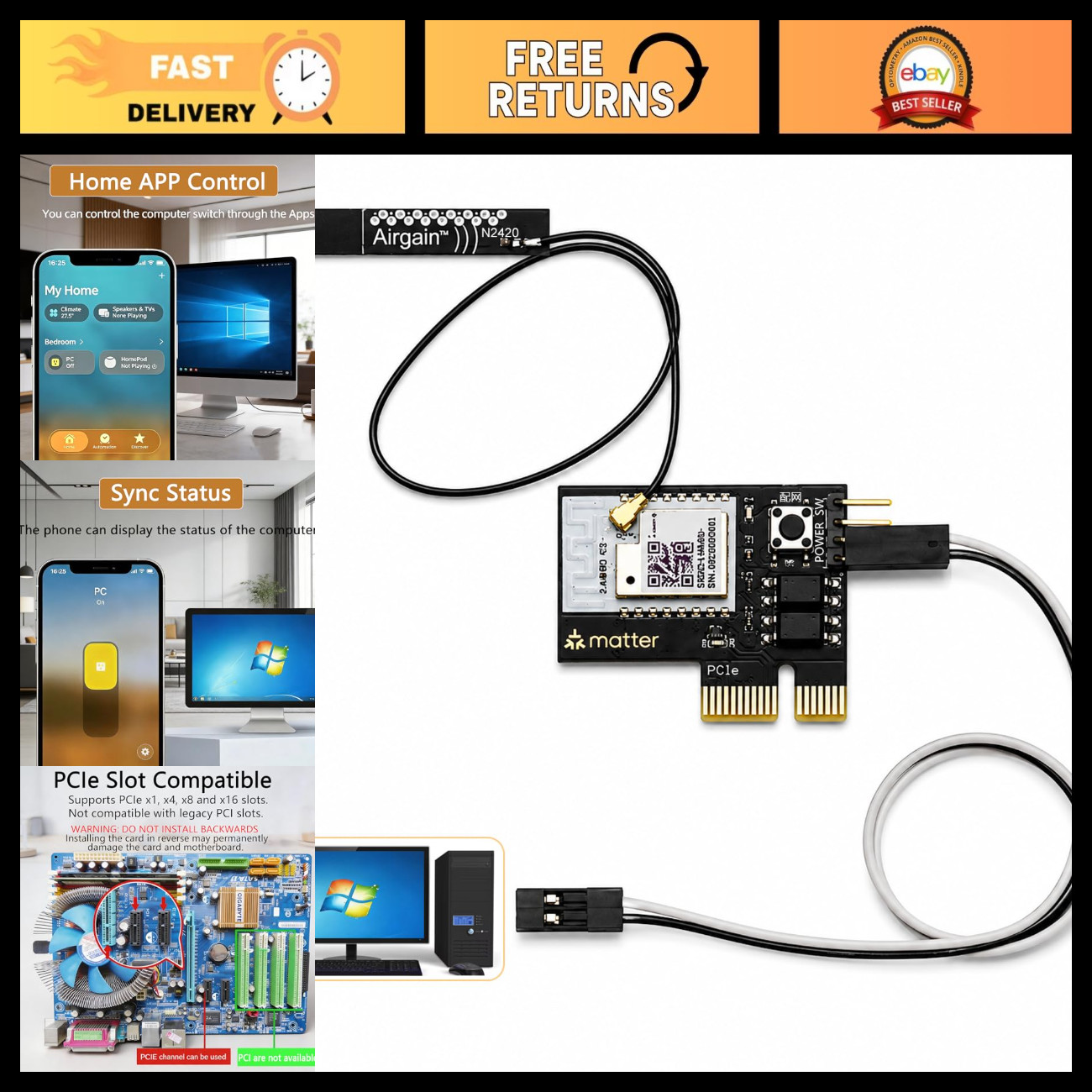 Wireless Remote PC Power Switch - Remote On/Off Control for Easy Access