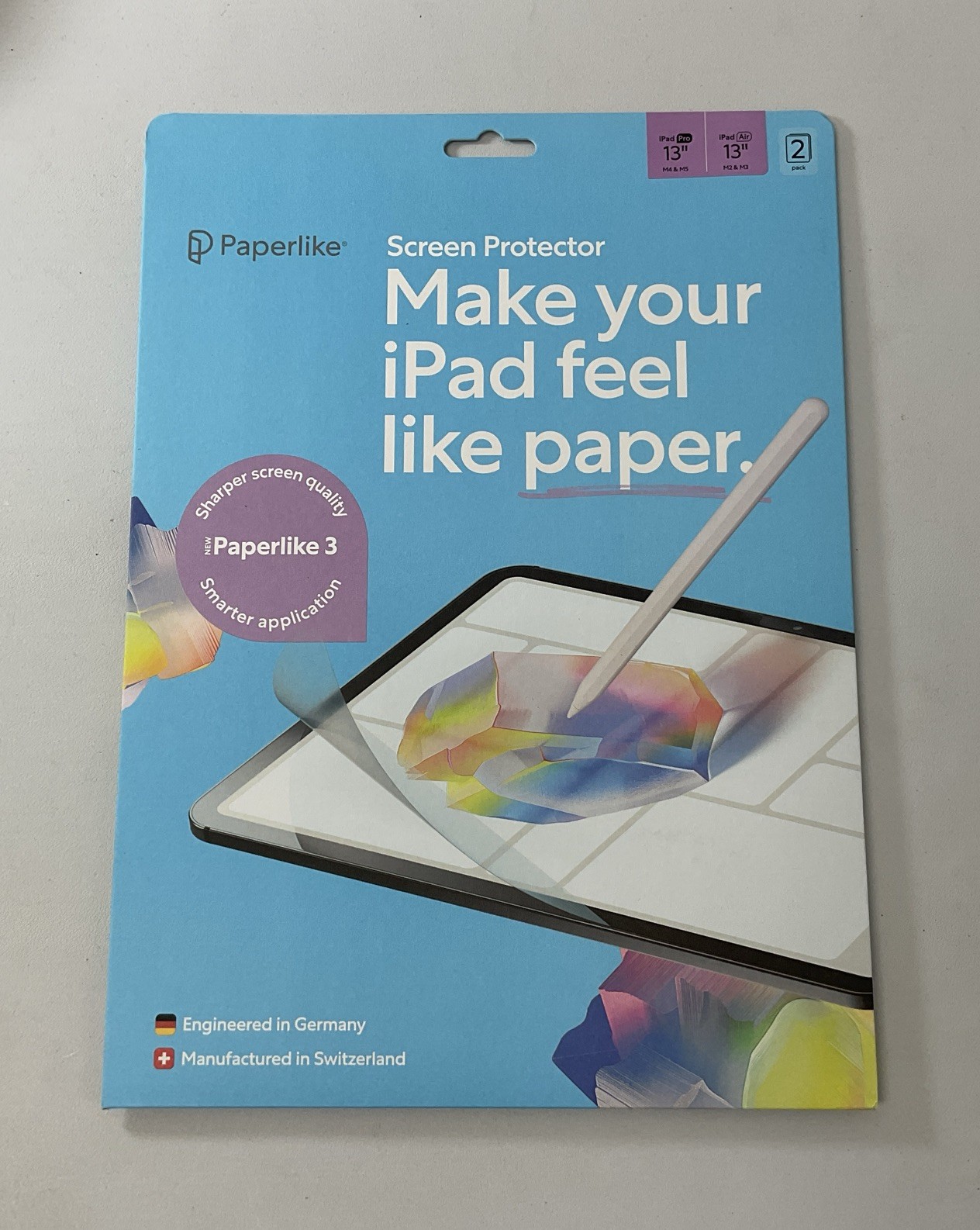 Paperlike 3 Screen Protector-13” iPad Pro (M4/M5) & IPad Air (M2 & M3) - 2 Pack