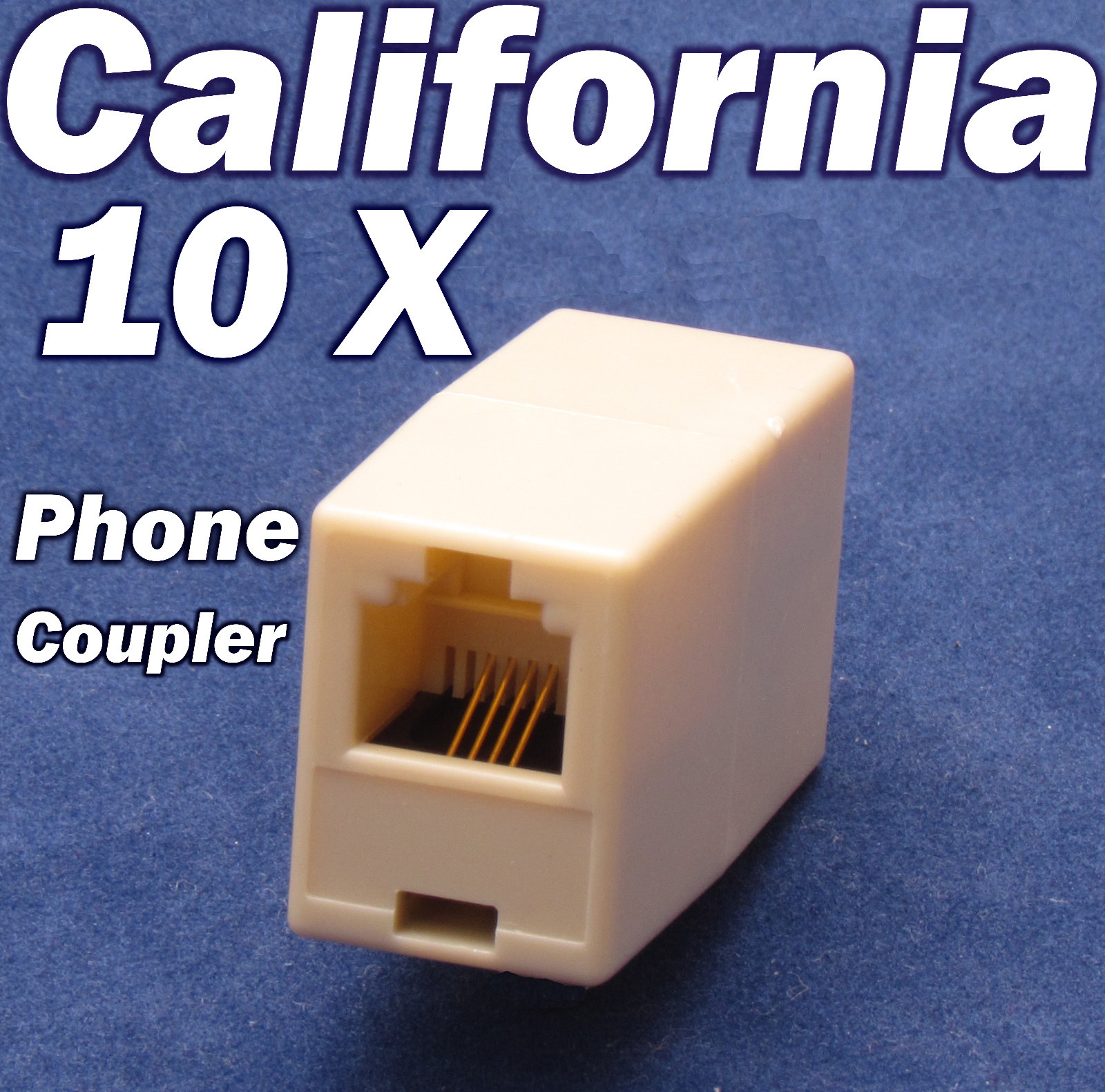 10 X Phone Coupler RJ11 Joiner Adapter 8P4C Telephone Cable wire Jack Connector 