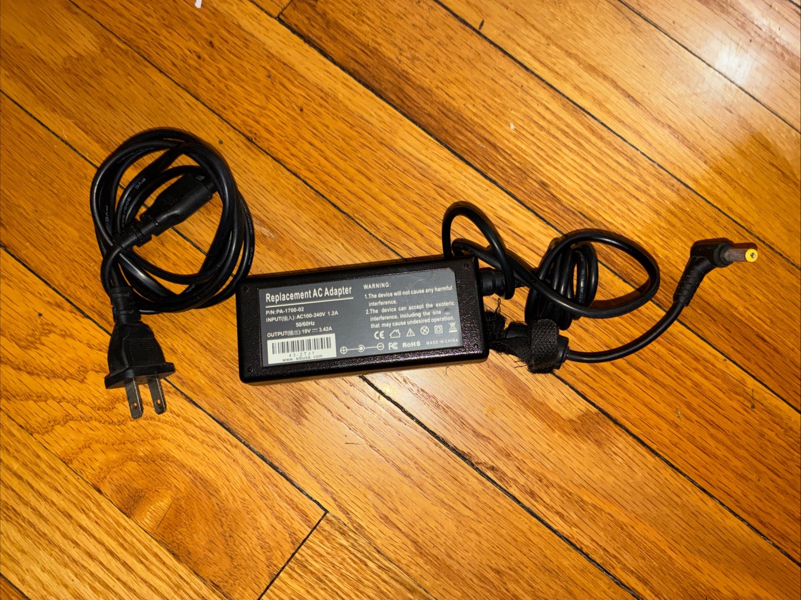 19V Replacement AC adapter