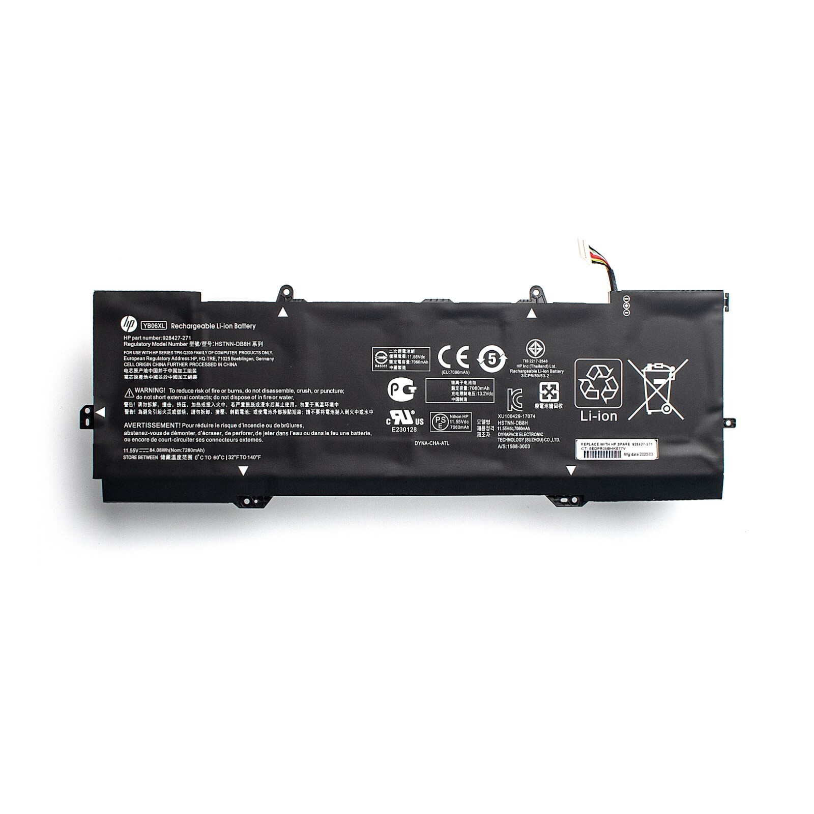 OEM Genuine YB06XL HSTNN-DB8H Battery For HP Spectre x360 15-ch010tx HSTNN-DB8V