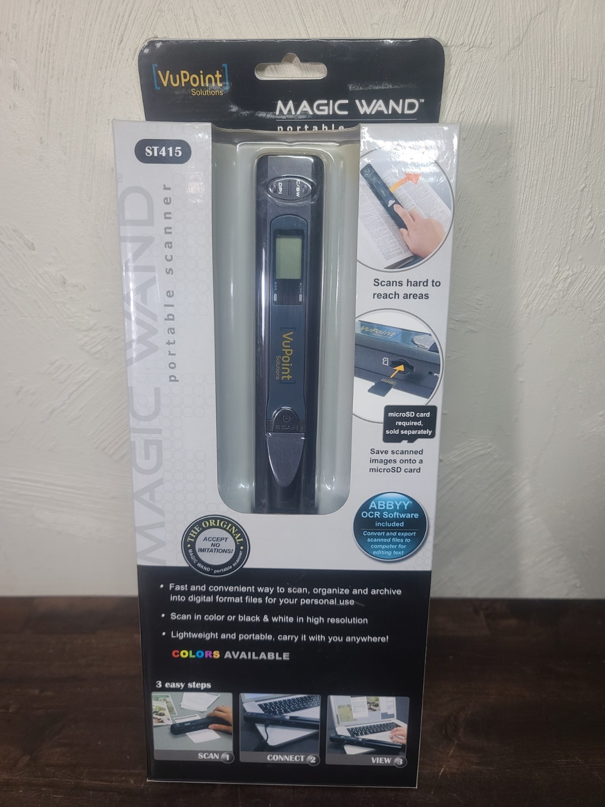 VuPoint Solutions ST415PU Purple Handheld Magic Wand Portable Scanner Open Box