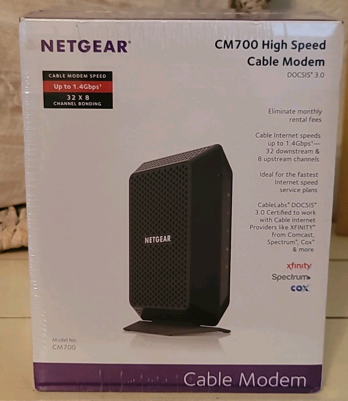 NETGEAR CM700 High Speed Cable Modem DOCSIS 3.0 32x8 1.4Gbps NEW SEALED