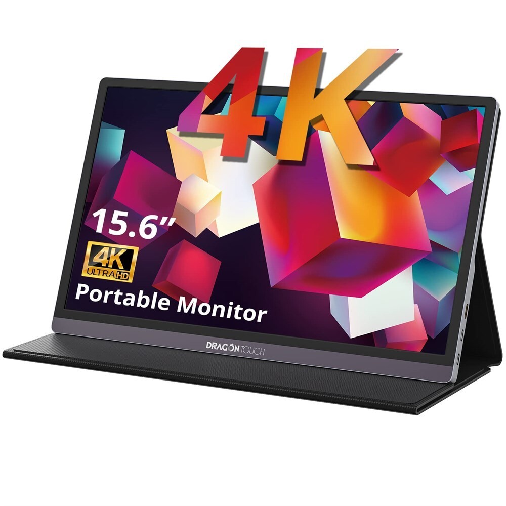 Dragon Touch 4K Portable Monitor - 15.6 Inch IPS HDR Gaming Monitor 100% sRGB...