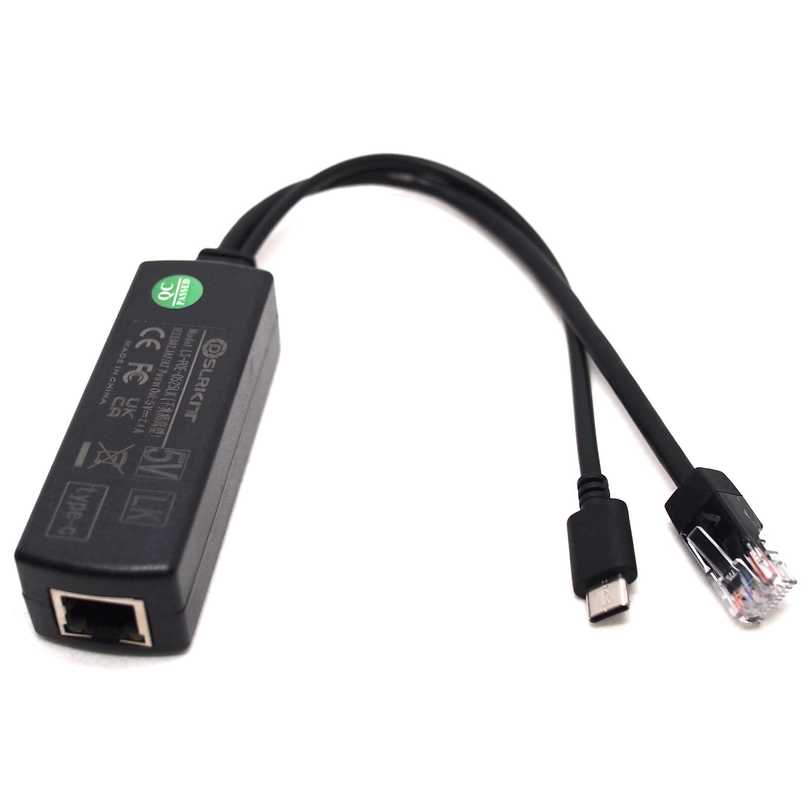 Gigabit Raspberry Pi 4 4B Active PoE Splitter USB TYPE C 5V Power Over Ethernet