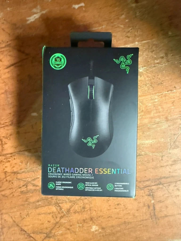 Razer DeathAdder Essential Gaming Mouse Optical Ergonomic PC USB