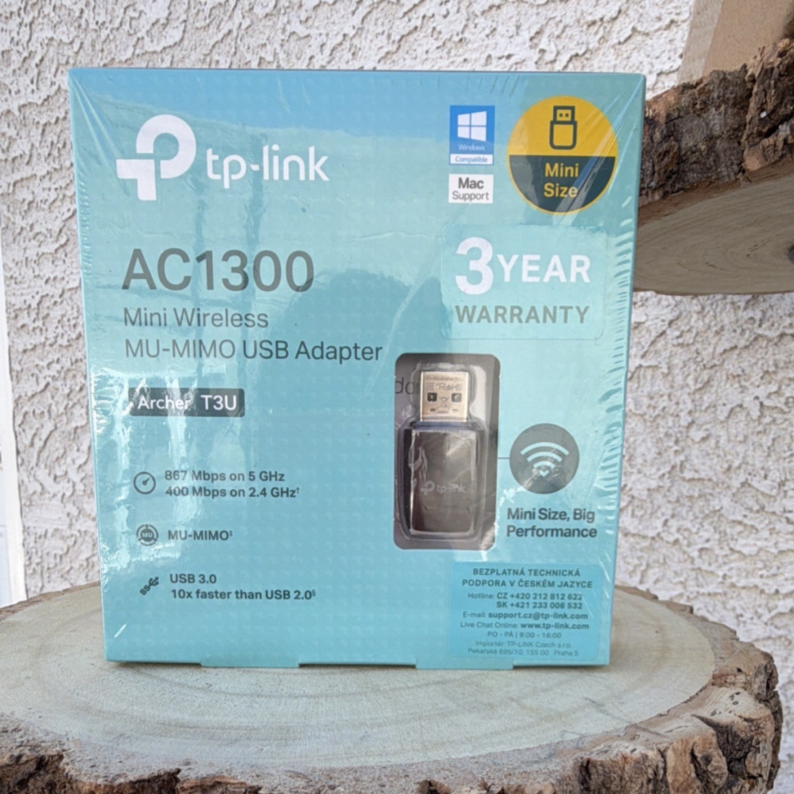 TP-Link Archer T3U AC1300 MU-MIMO Dual-Band USB 3.0 Wireless Adapter Black