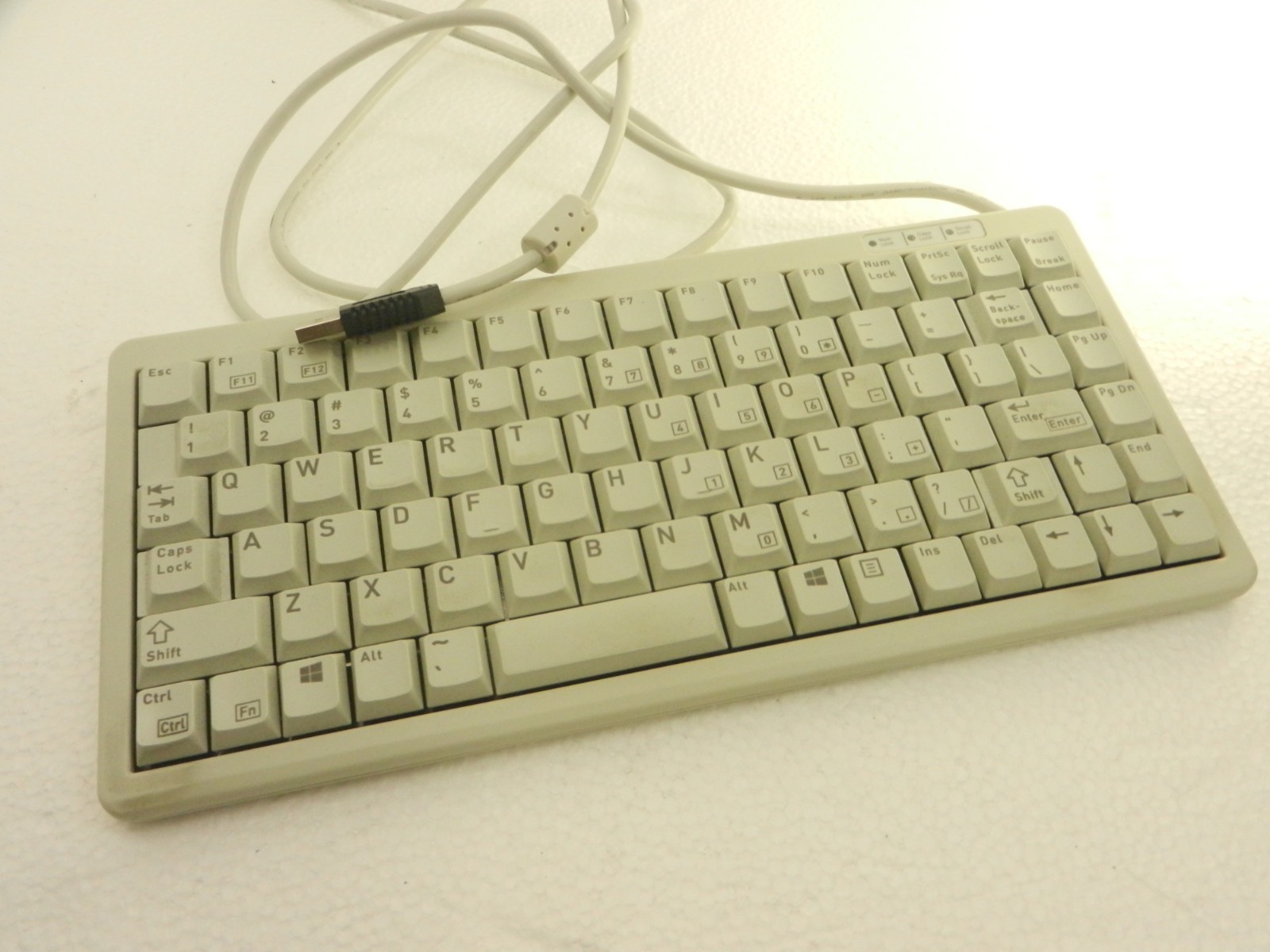 CHERRY ML4100 G84-4100L USB Compact Industrial Keyboard White WORKING