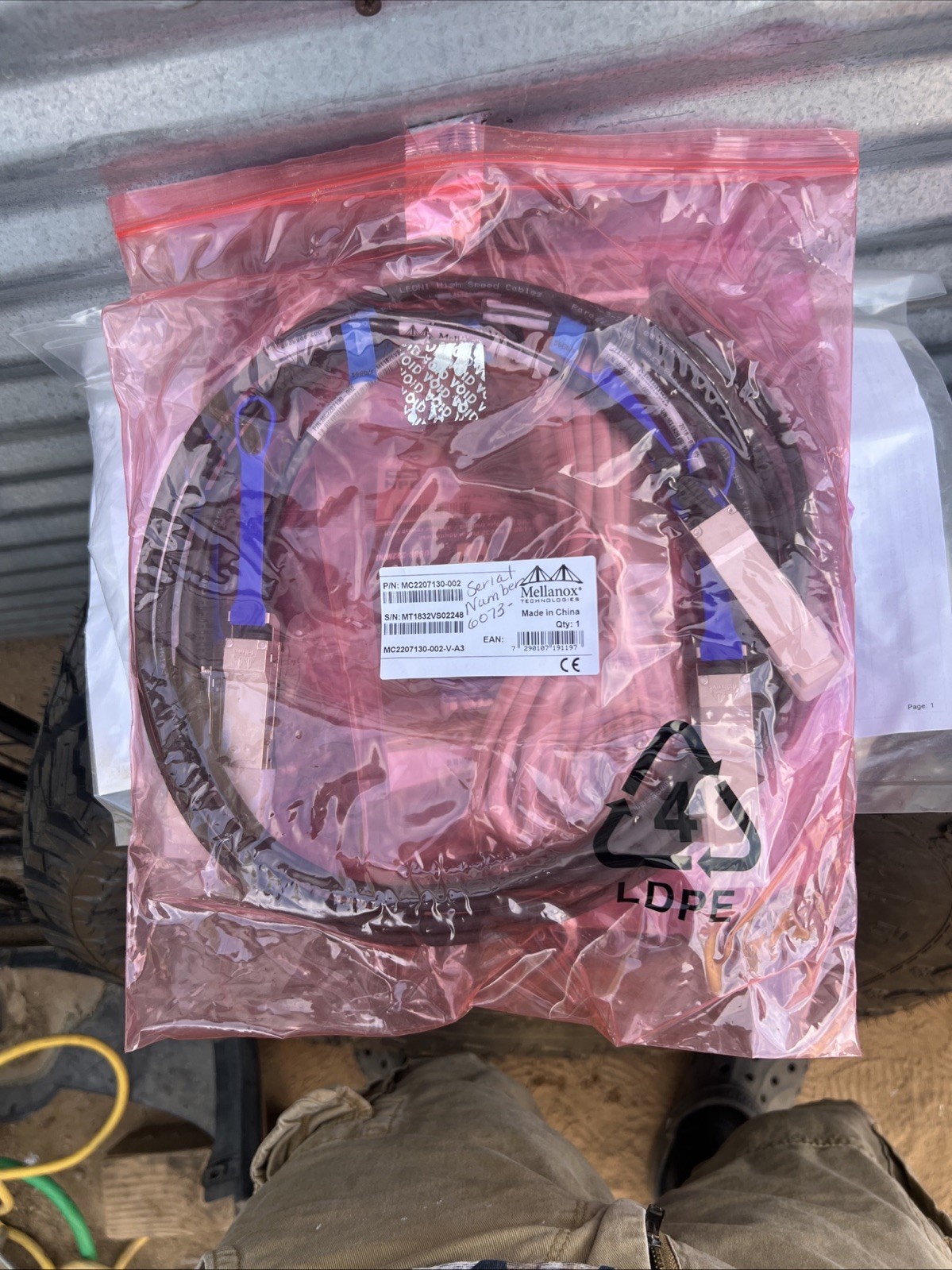 MELLANOX MC2210128-003 40G QSFP 3M-Length Direct Attach Copper Network Cable NEW