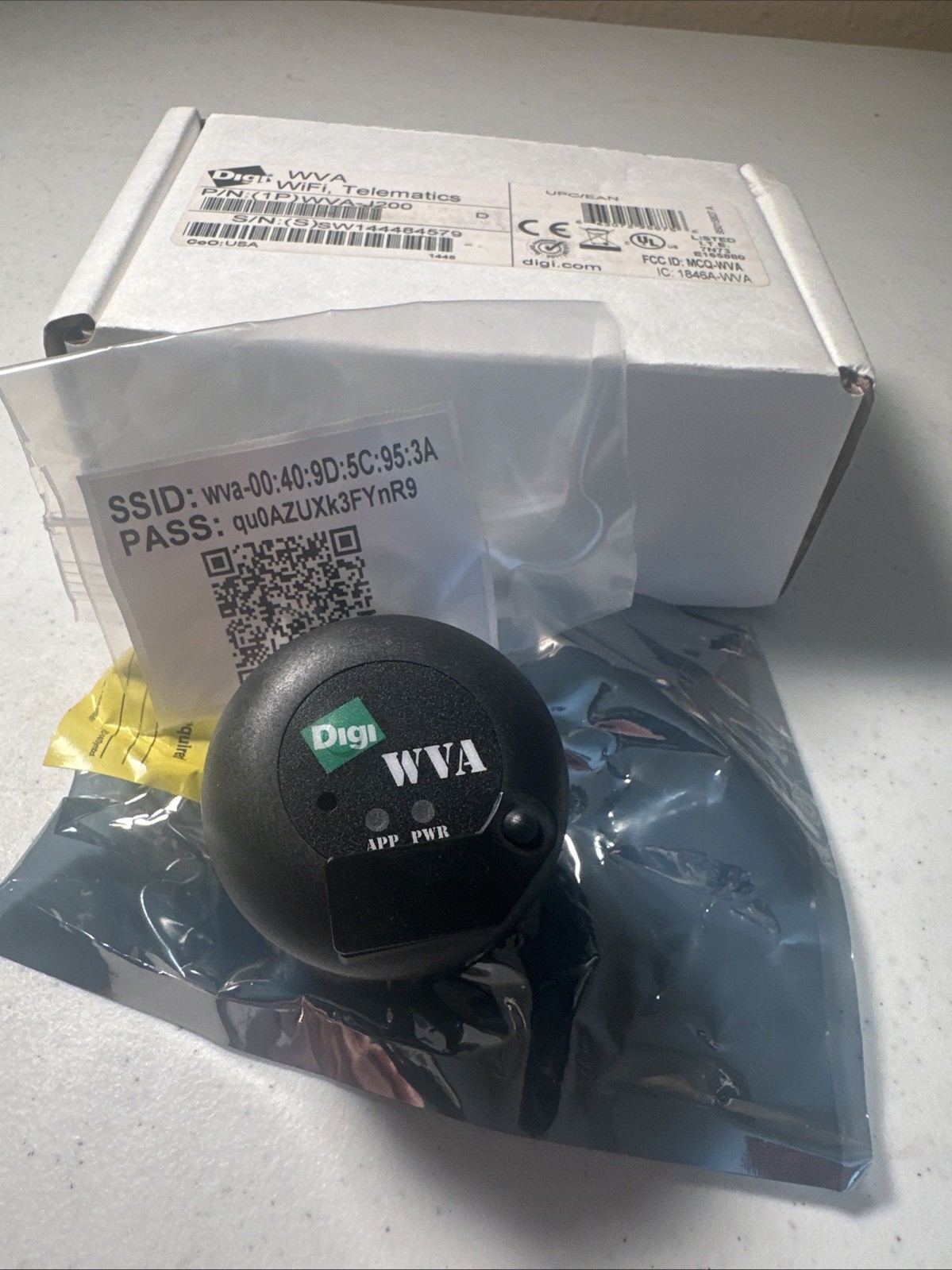 Digi WVA-J200 Wireless Vehicle Bus Adapter. WIFI Telematics Version - Never Used