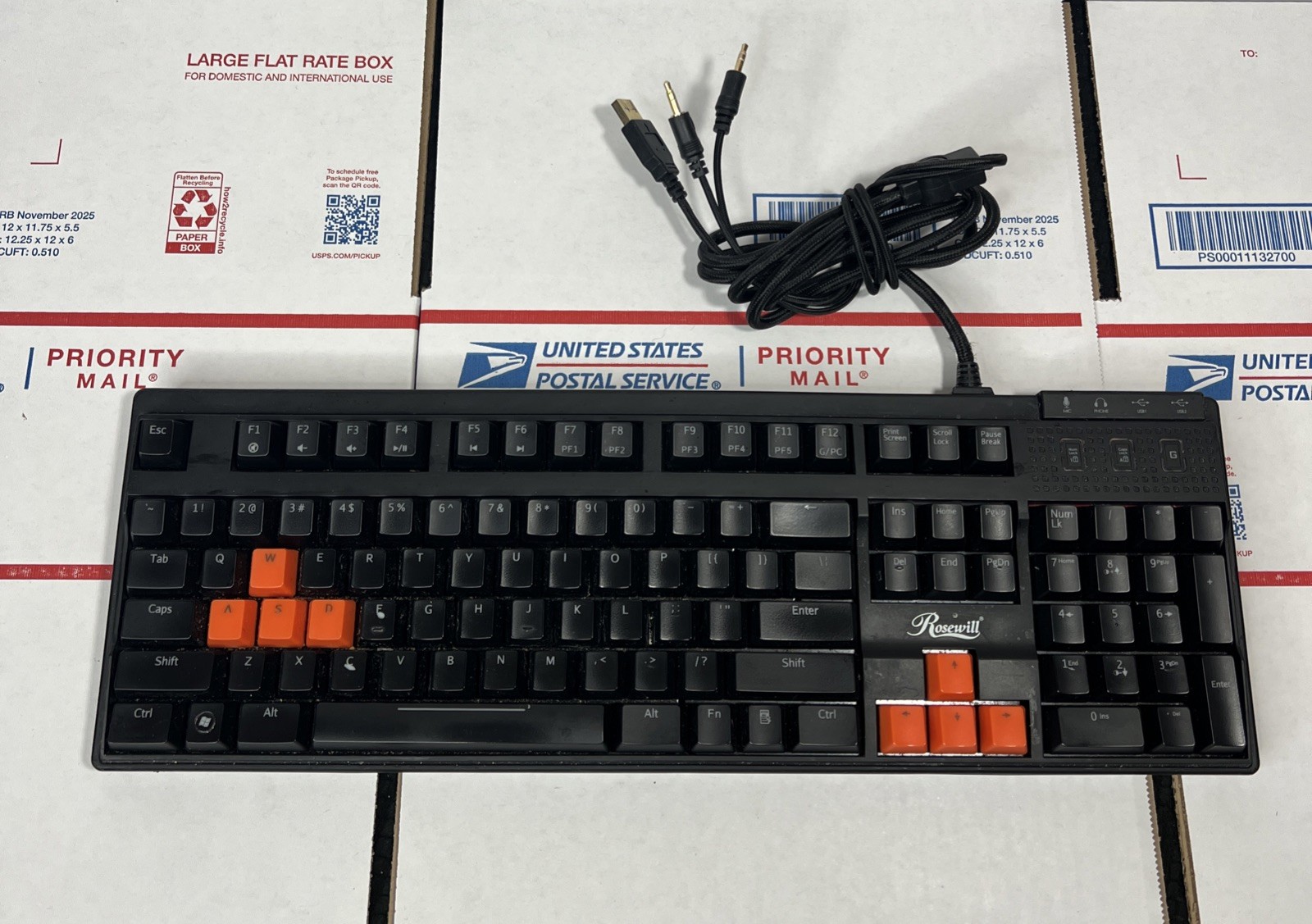 Rosewill Apollo RK-9100xB Mechanical Keyboard, Blue Backlit - SAME DAY -WARRANTY
