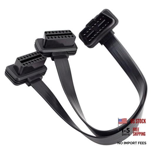 Ultra Low Profile Right/Left Angle 16 Pin OBD2 30cm/12inch - Right/Left Port