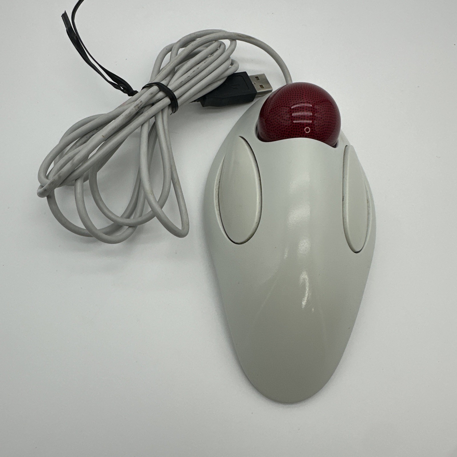 Logitech T-BB14 Trackman Marble Mouse USB Optical Trackball Mouse White 