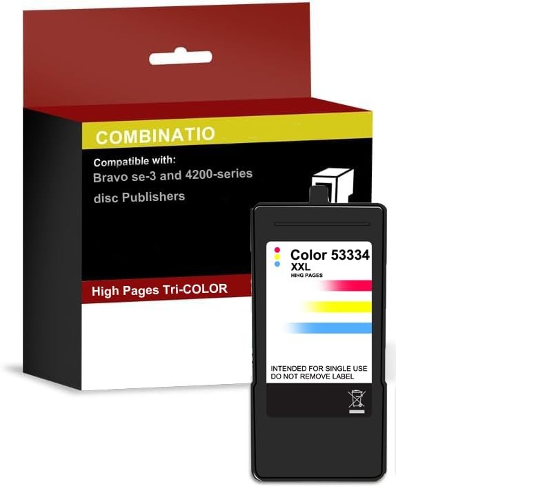 Primera 53334 Compatible Tri-Color High Yield Ink Cartridge Bravo SE-3 4200