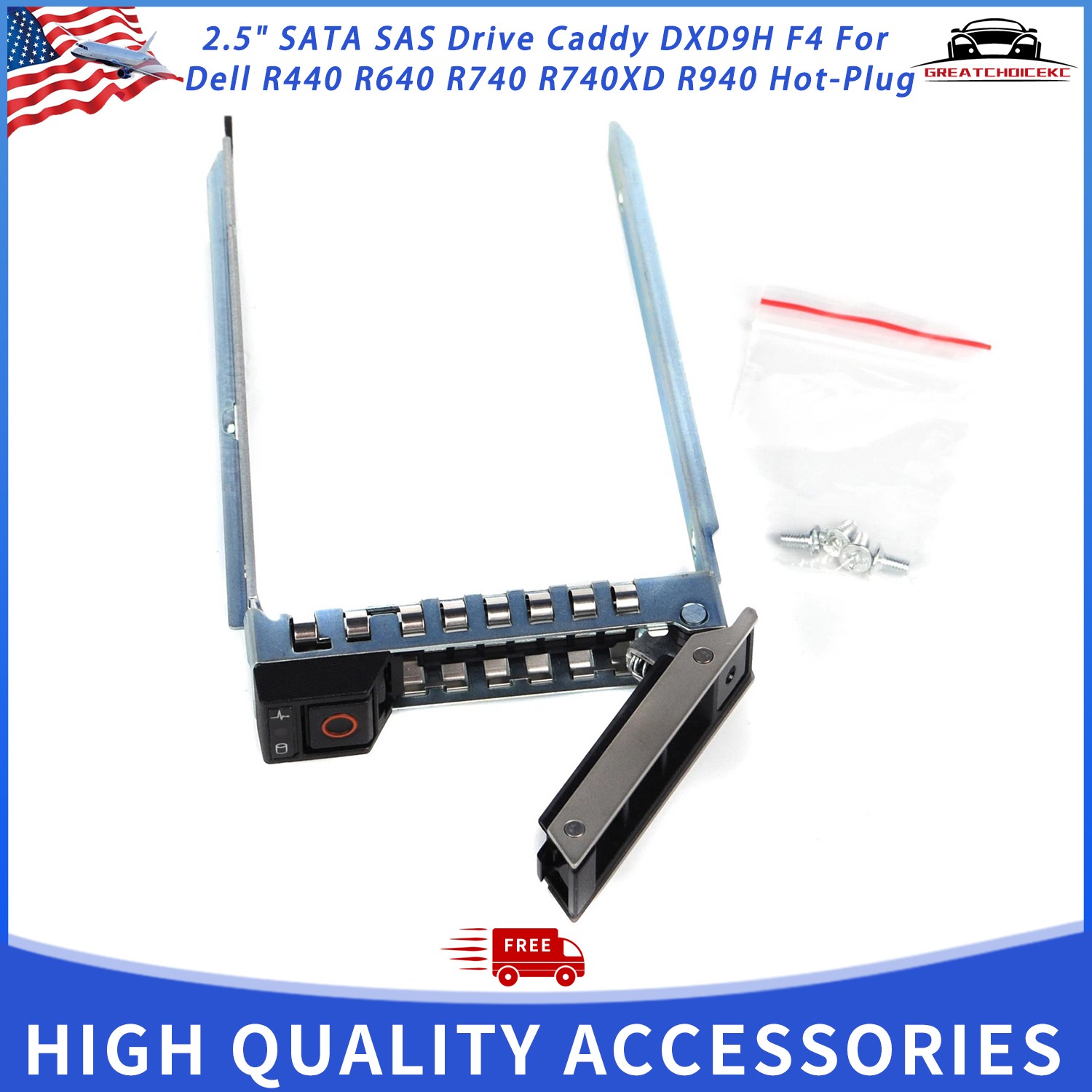 8 Lot 2.5'' Hard Drive Tray Caddy For Dell R640 R740 R940 R7415 Gen14 DXD9H