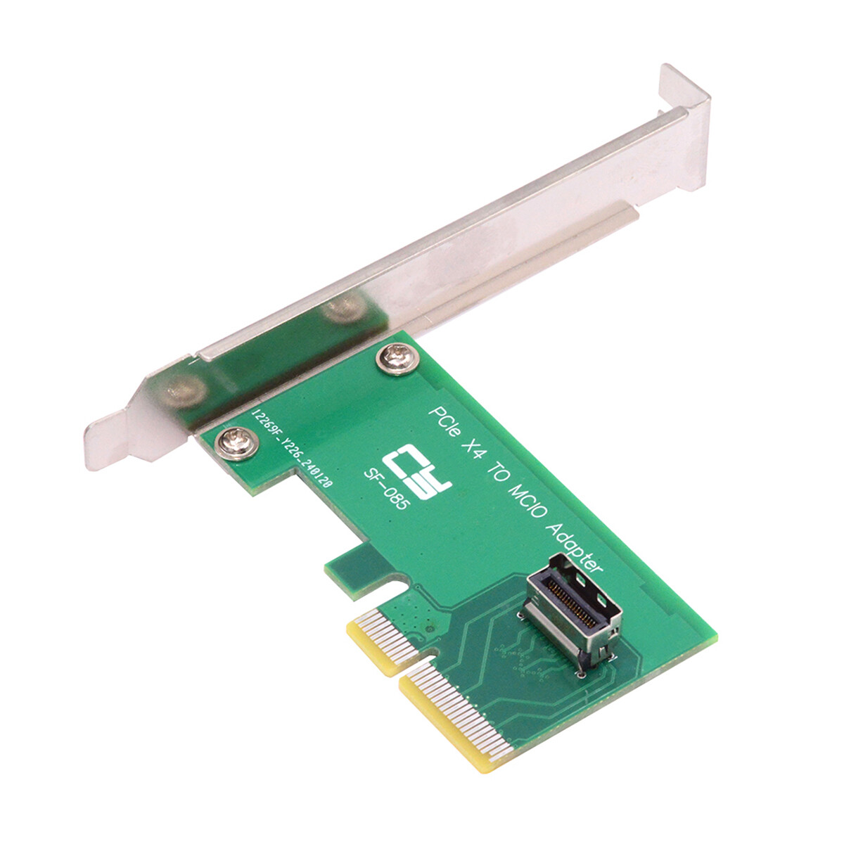PCI-Express 5.0 4.0 to MCIO 4X 38Pin Female Host Adapter for PCIe Nvme U.2 SSD