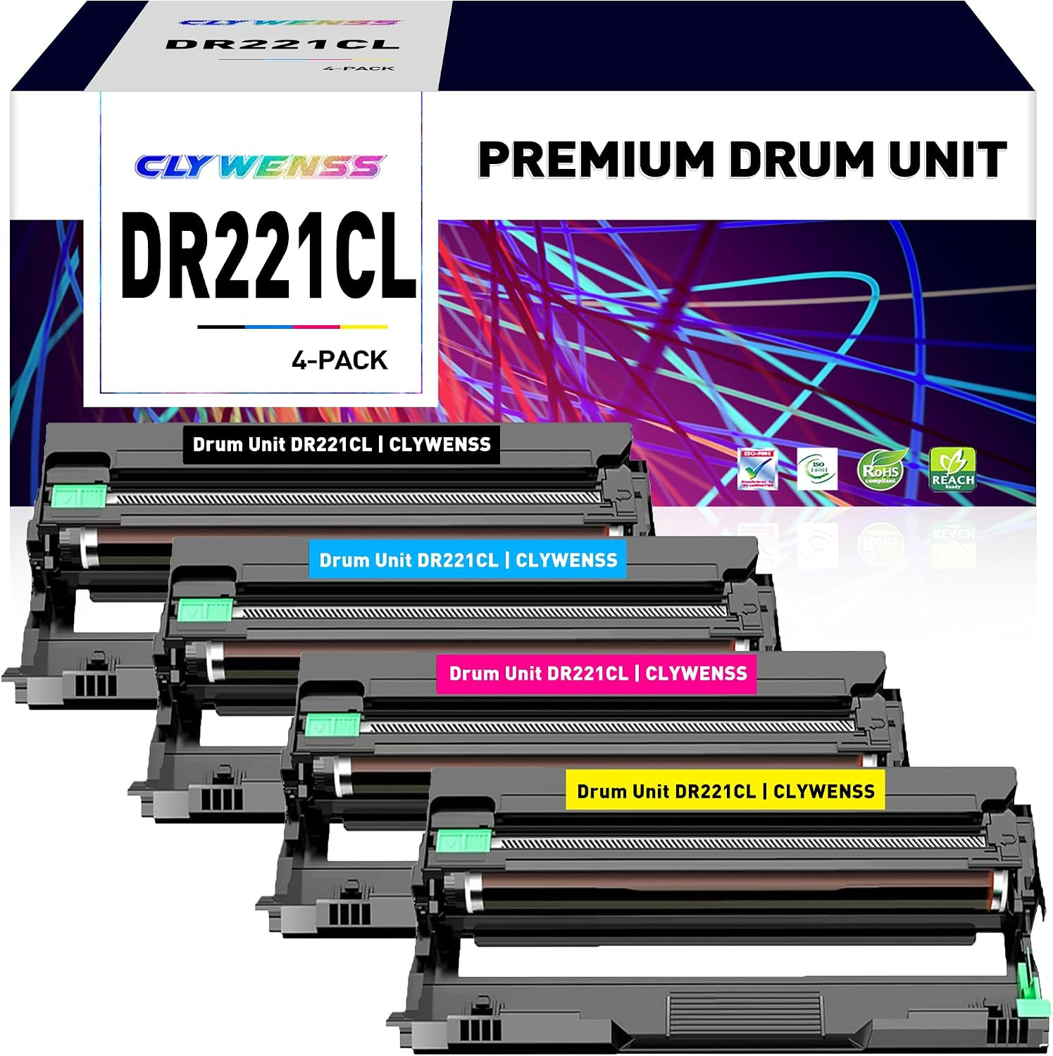 DR221CL Drum Unit Set Replacement for Brother DR221CL DR-221CL DR221 DR-221 Work