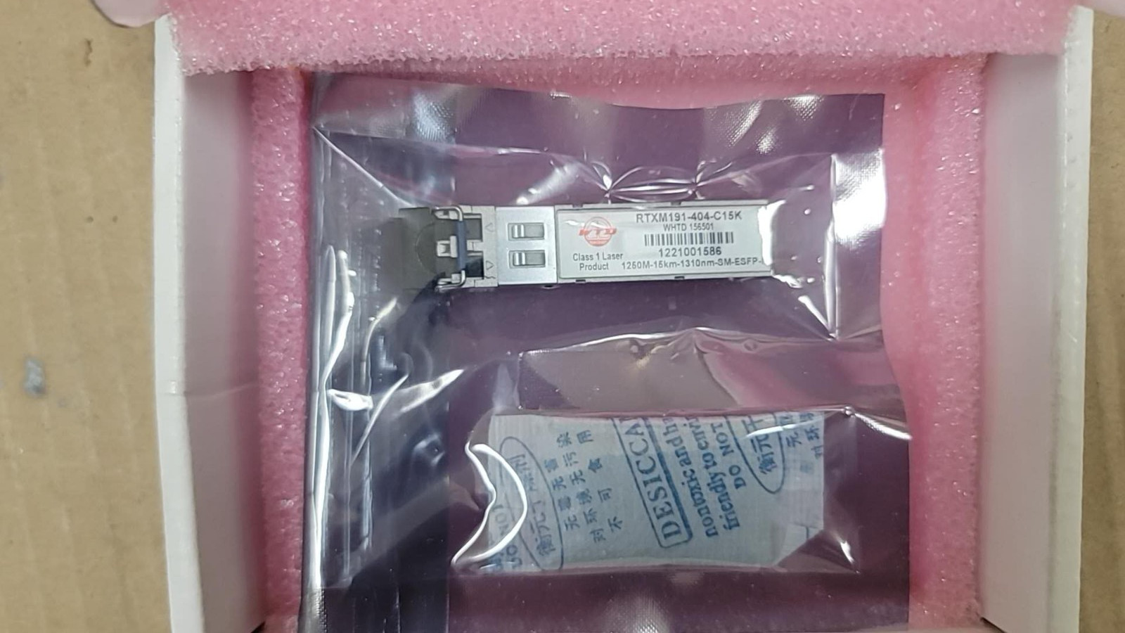 WTD RTXM191-404-C15K  1.25Gbps Single-mode Fiber 15km SFP Network Transceive