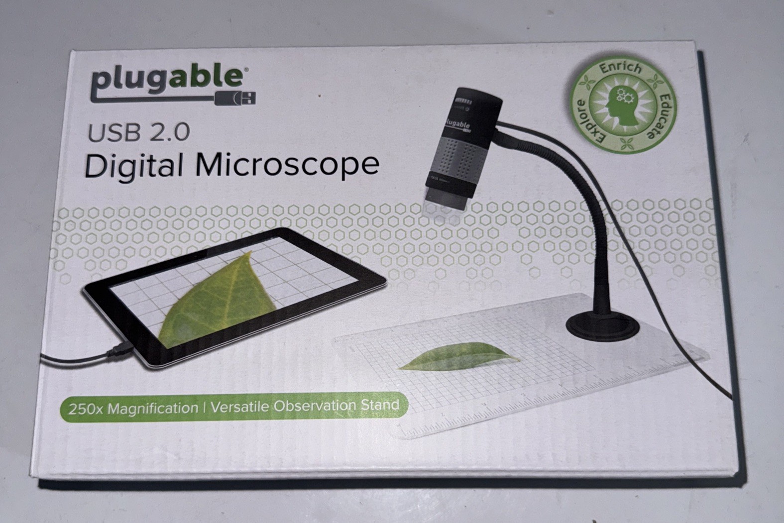 Digital Microscope with Flexible Arm Observation Stand Compatible with USB