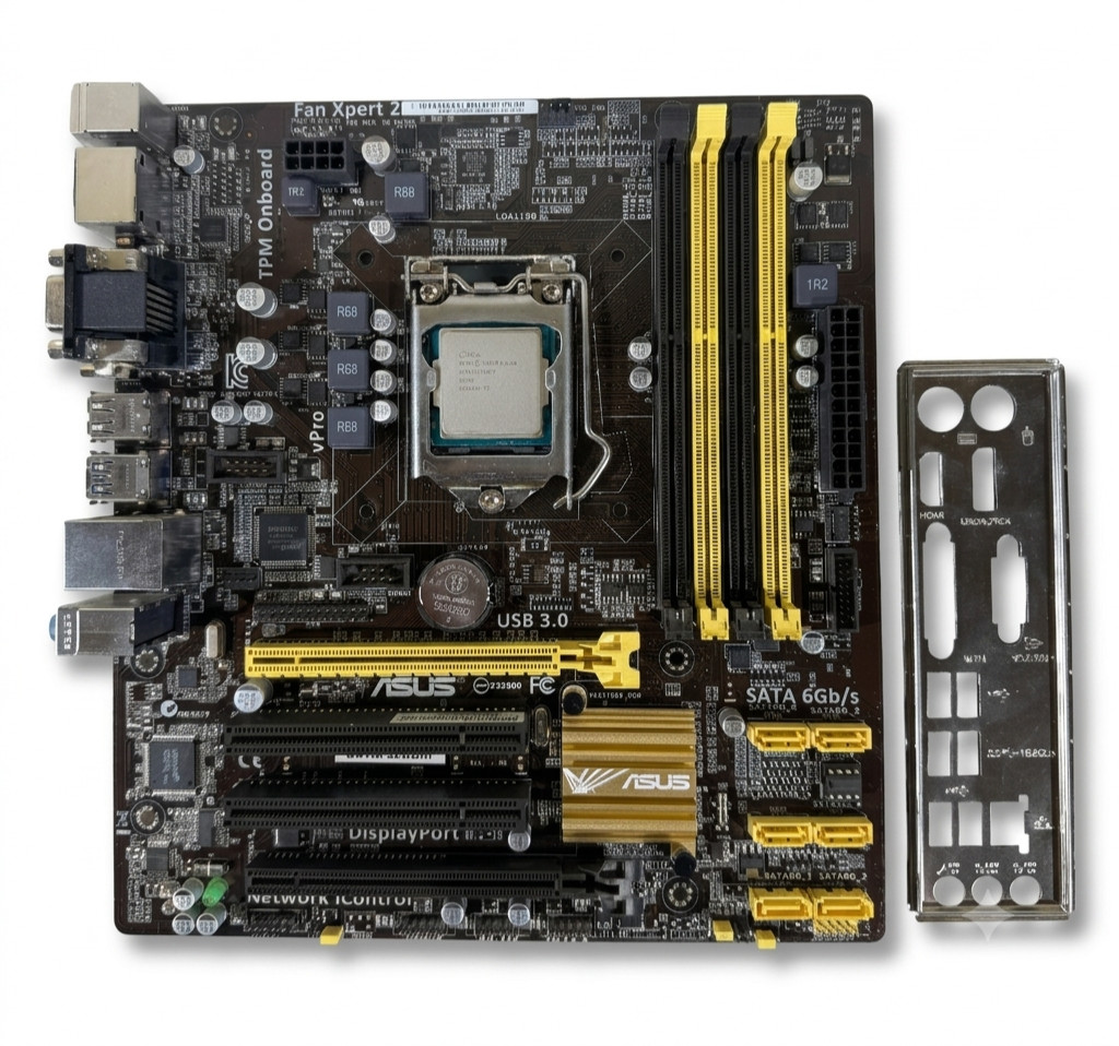 ASUS Q87M-E LGA 1150 Motherboard + Intel Core i3-4330 3.50GHz CPU Combo MINT