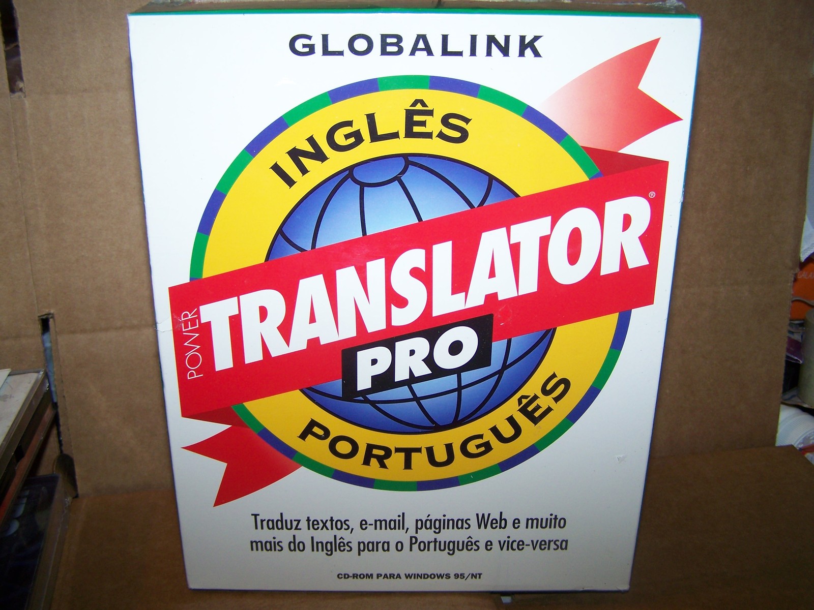 GLOBALINK POWER TRANSLATOR PRO PORTUGUES CD-ROM WINDOWS 95/NT- VINTAGE 