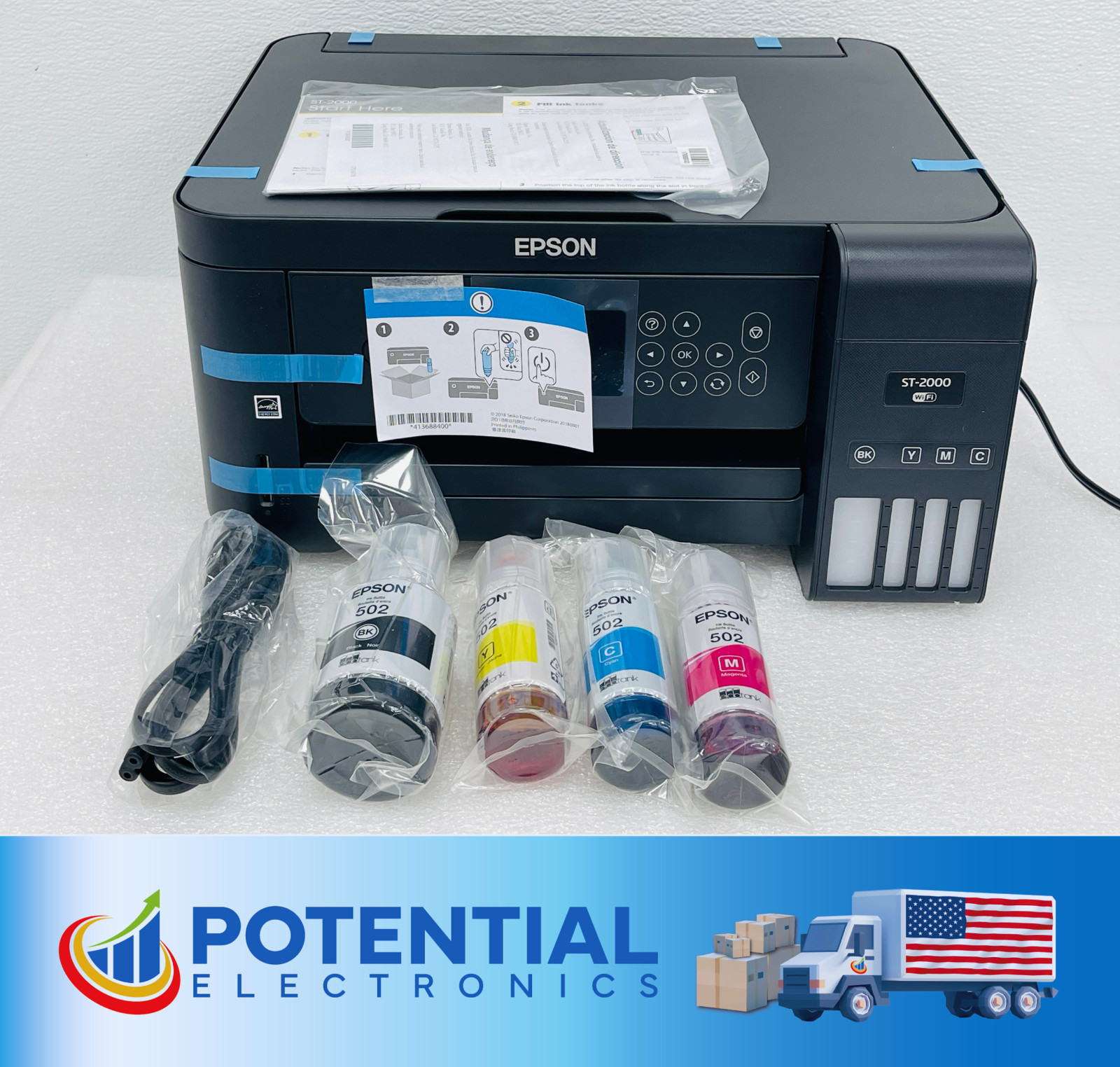 OPEN BOX - Epson WorkForce ST-2000 Supertank Inkjet Ecotank Printer (Black)