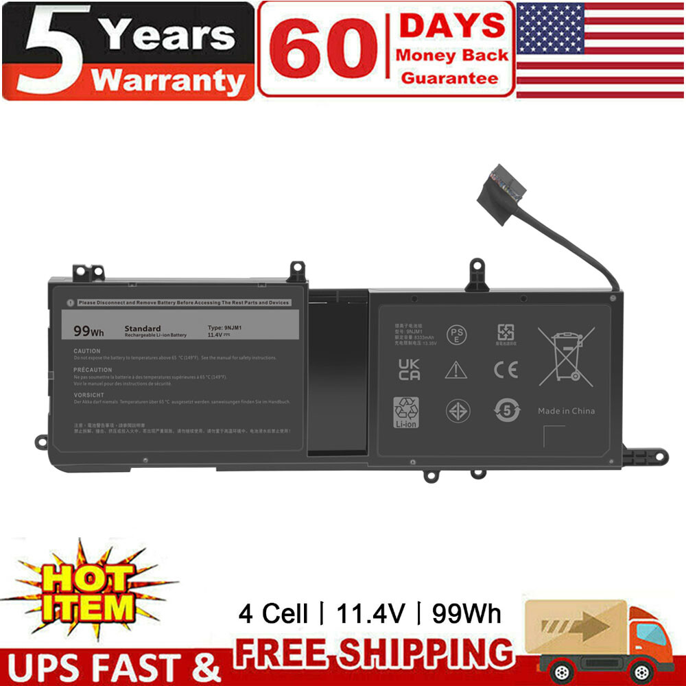 9NJM1 99Wh Battery for Dell Alienware 15 R3 17 R4 Series Notebook MG2YH 44T2R