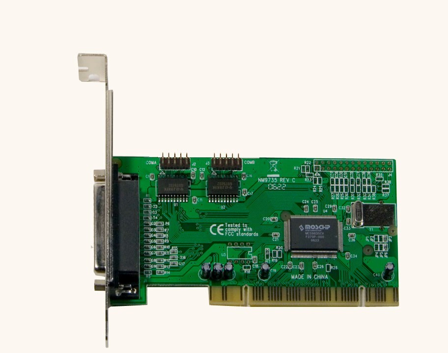 Open Box-2 Port DB9 Serial and 1 Port DB25 PCI Card - SD-PCI-2S1P