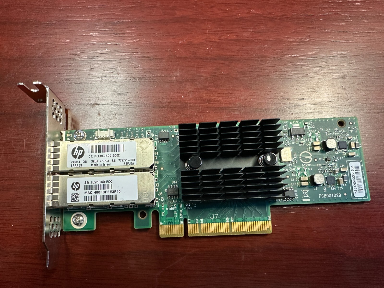 HPE 779793-B21 546SFP+ Network Adapter PCI Express 3.0 X8 10 Gigabit Ethernet
