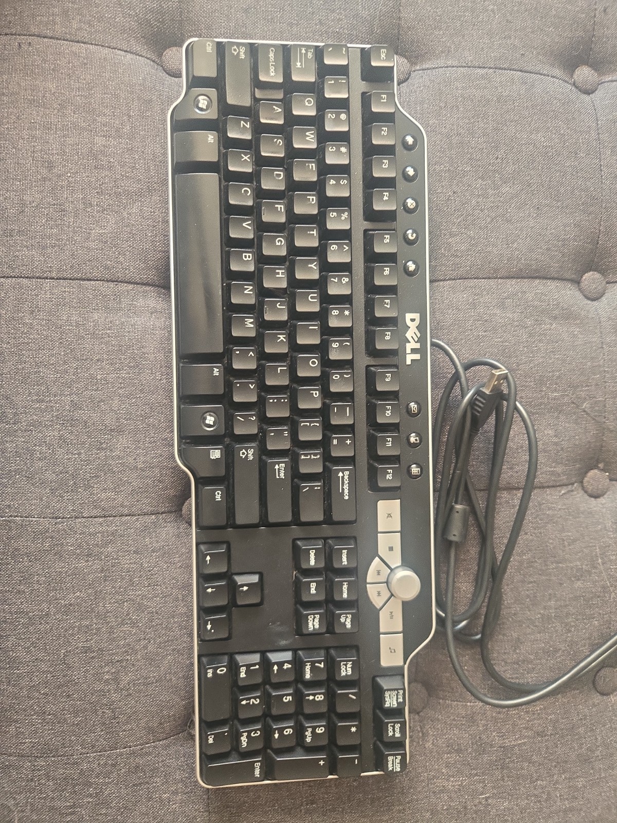 Dell Multimedia Keyboard Y-UK-DEL1 - 2 Port USB Wired Tested