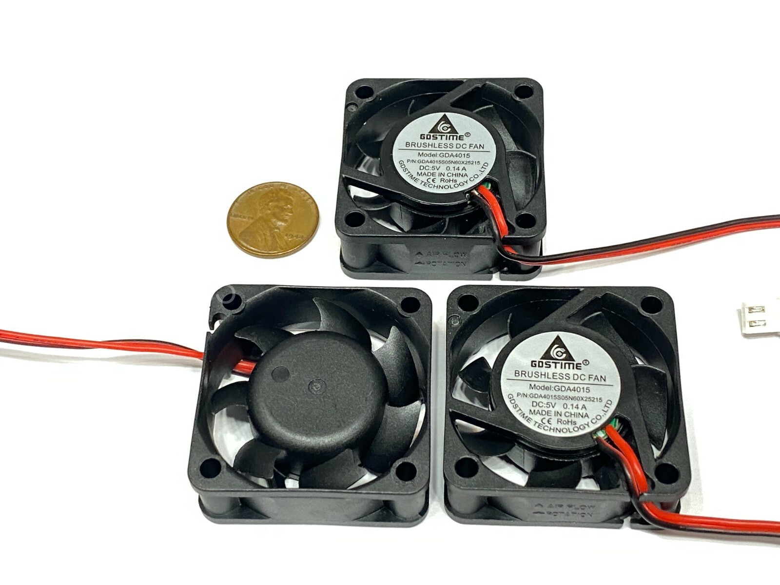 3 Pieces 5v fan 4015 small cooling 2pin computer 40mm x 15mm heatsink axial