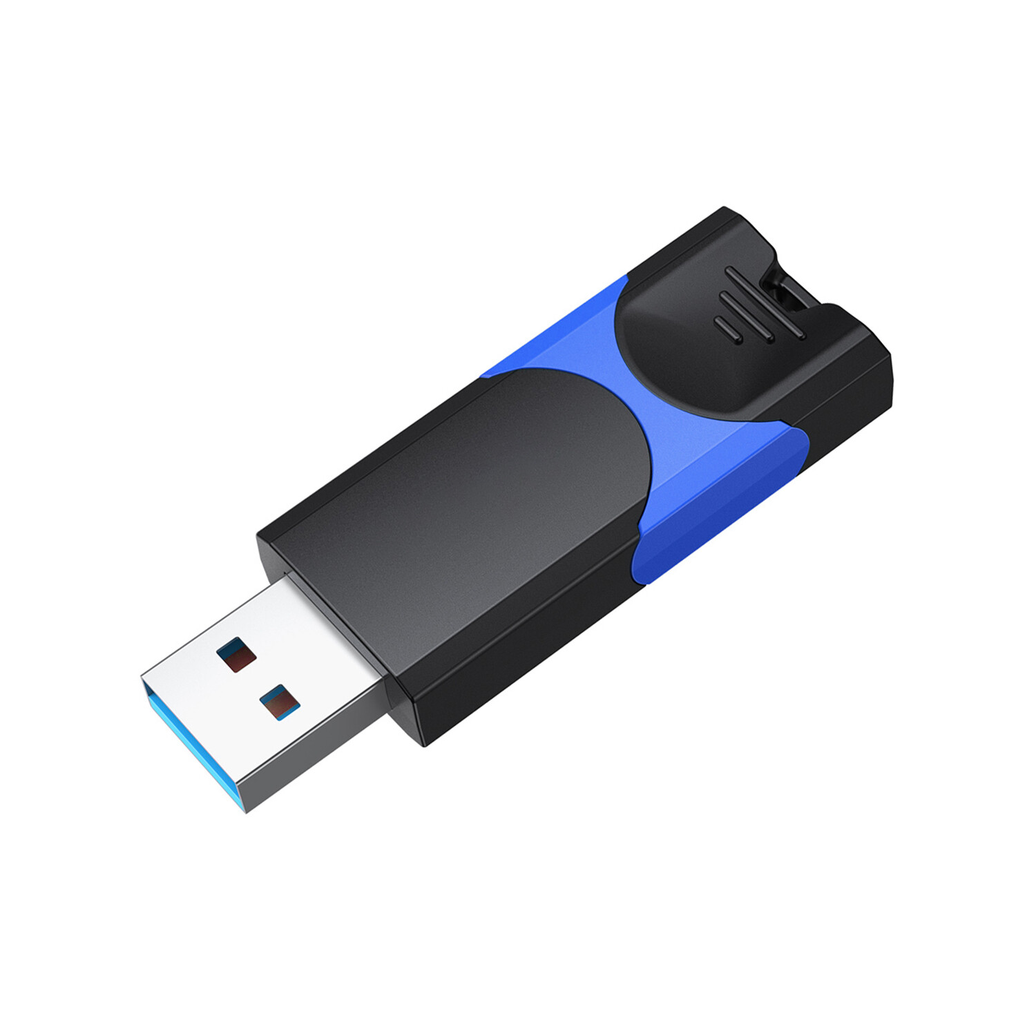 High Speed Kexin USB 3.0 128GB Flash Drive Retractable Style Memory Stick Blue