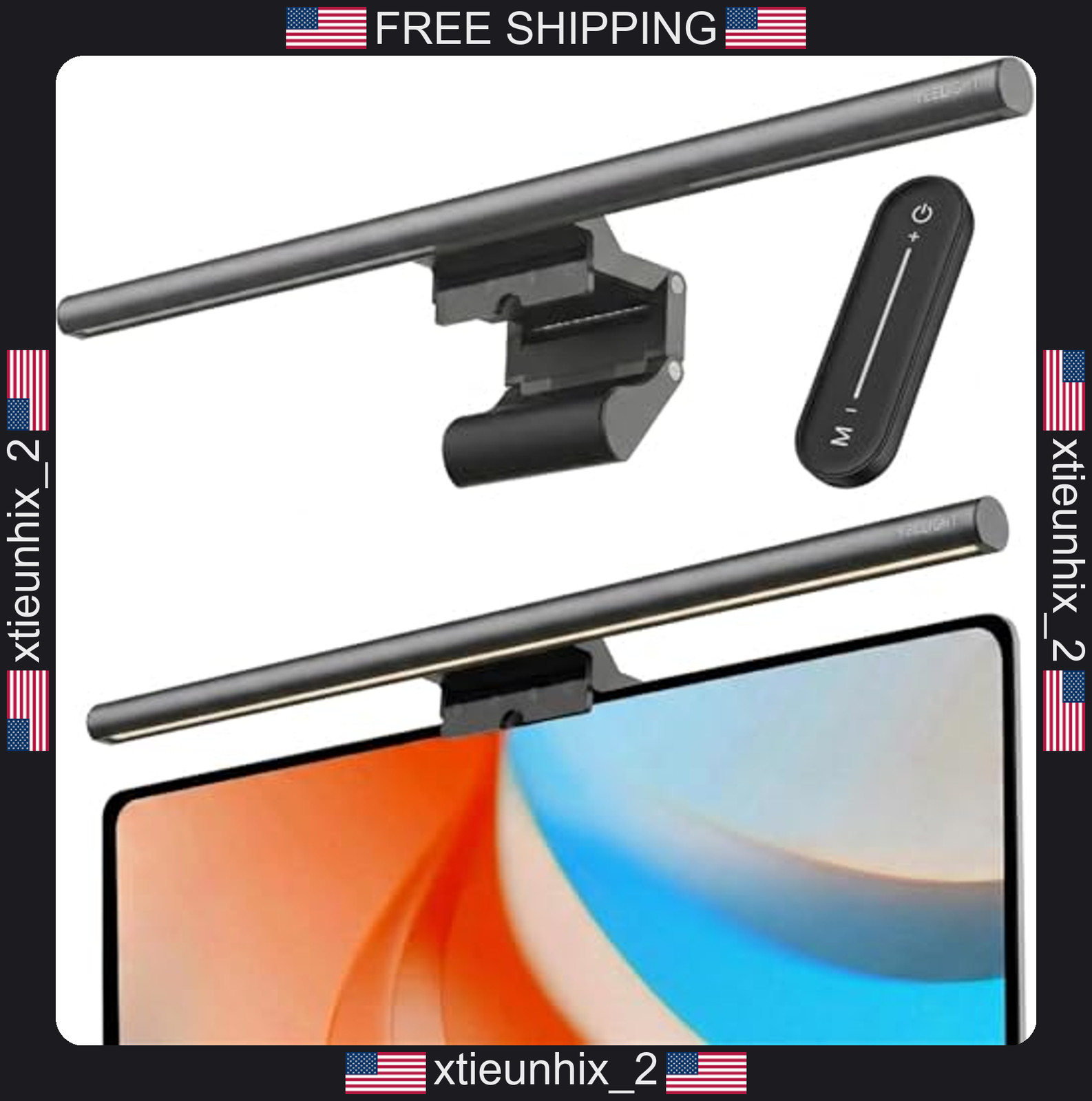 Monitor Light Bar with Remote, Eye-Care Screen Lamp for Home Office and Gaming
