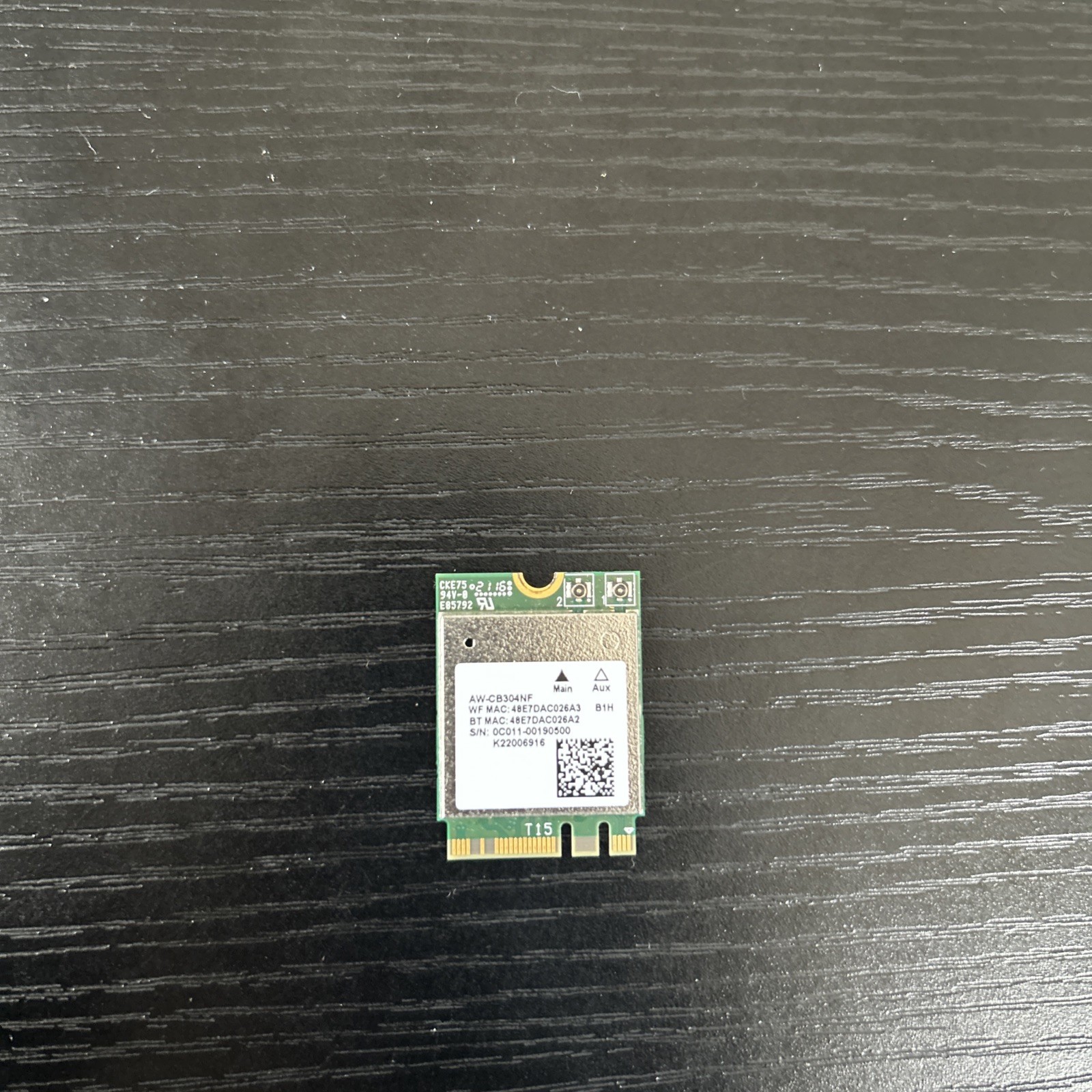 AzureWave AW-CB304NF WiFi 5 + Bluetooth 5.0 M.2 2230 PCIe/USB Card 0C011-0019040