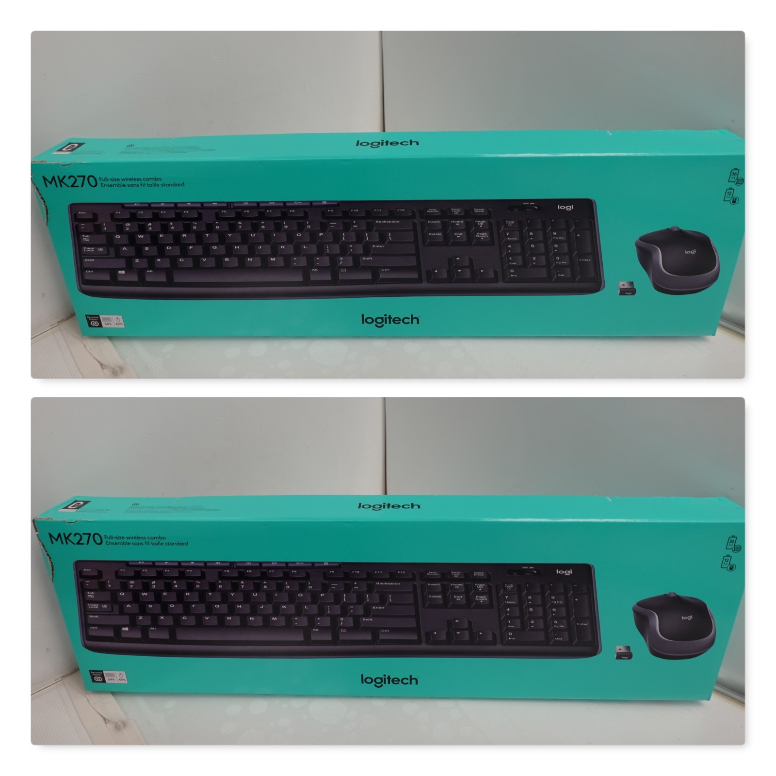 Logitech K270 Wireless Keyboard, Black (2-PACK)