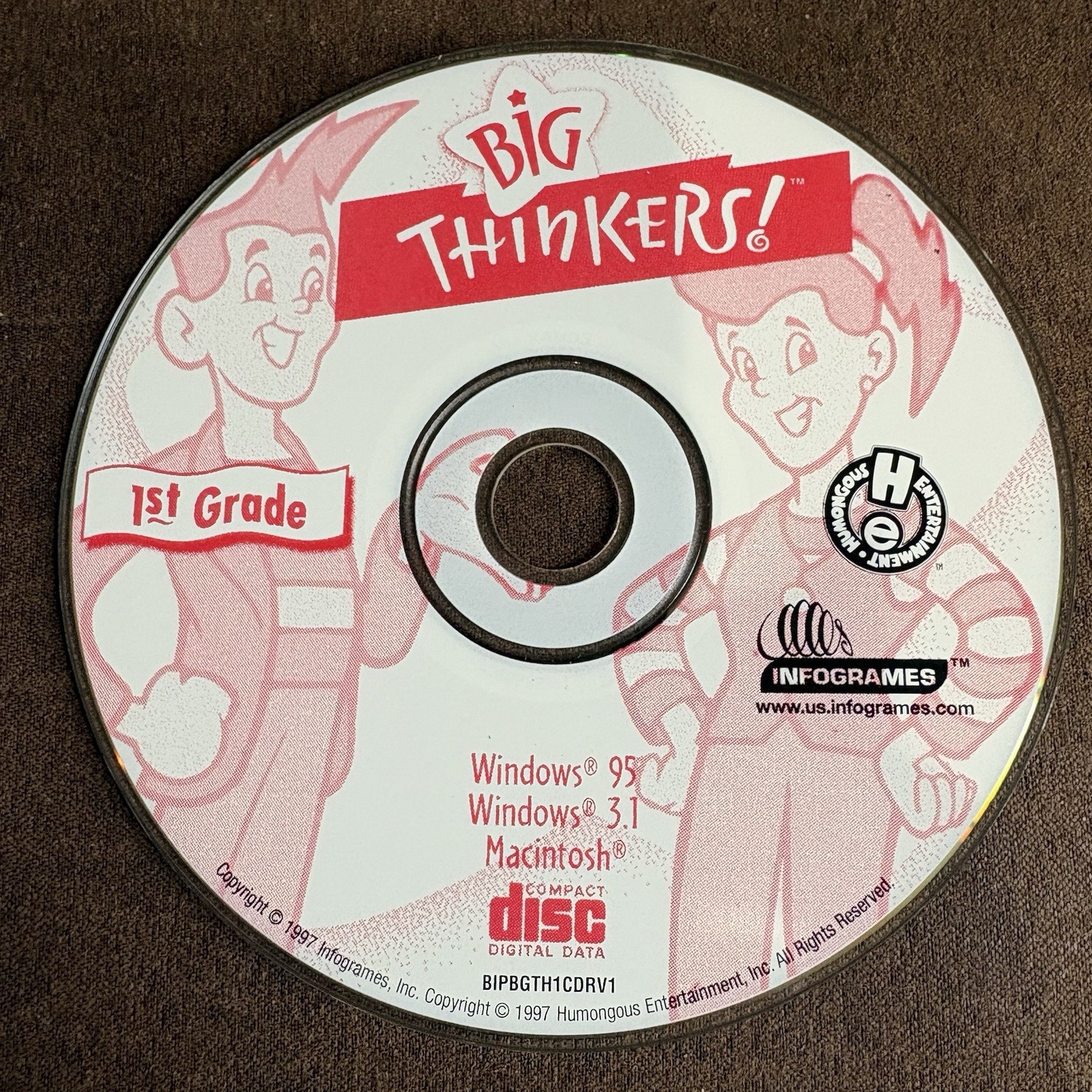 Big Thinkers First Grade PC MAC CD ROM fractions time phonics geography