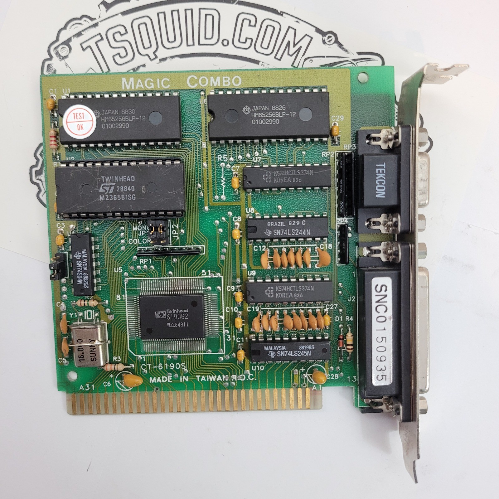 Twinhead Magic Combo CT-6190S ISA 8-Bit Controller Card Serial Parallel Port Vtg