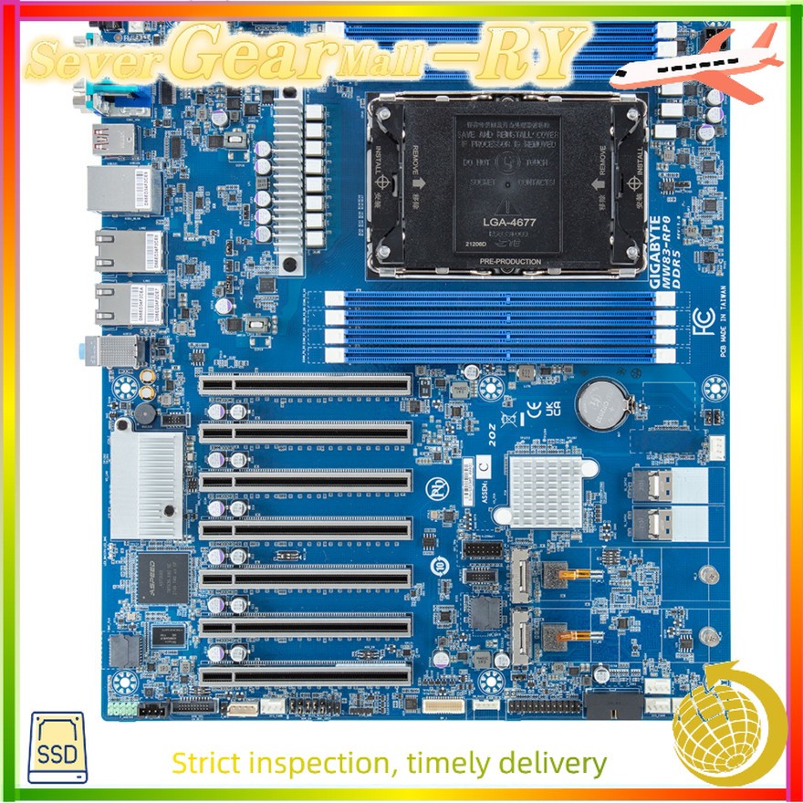 Gigabyte MW83-RP0 Motherboard lga4677 Support Intel Xeon W-3400 CPU