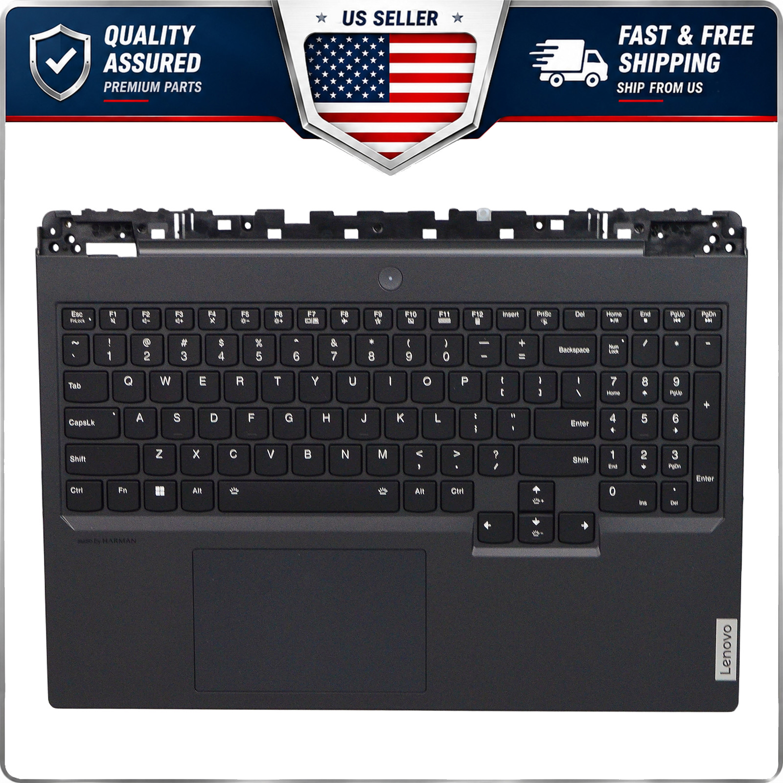 5CB1L09927 C Cover Palmrest RGB Keyboard Kit for Lenovo Legion Pro 7 16ARX8H