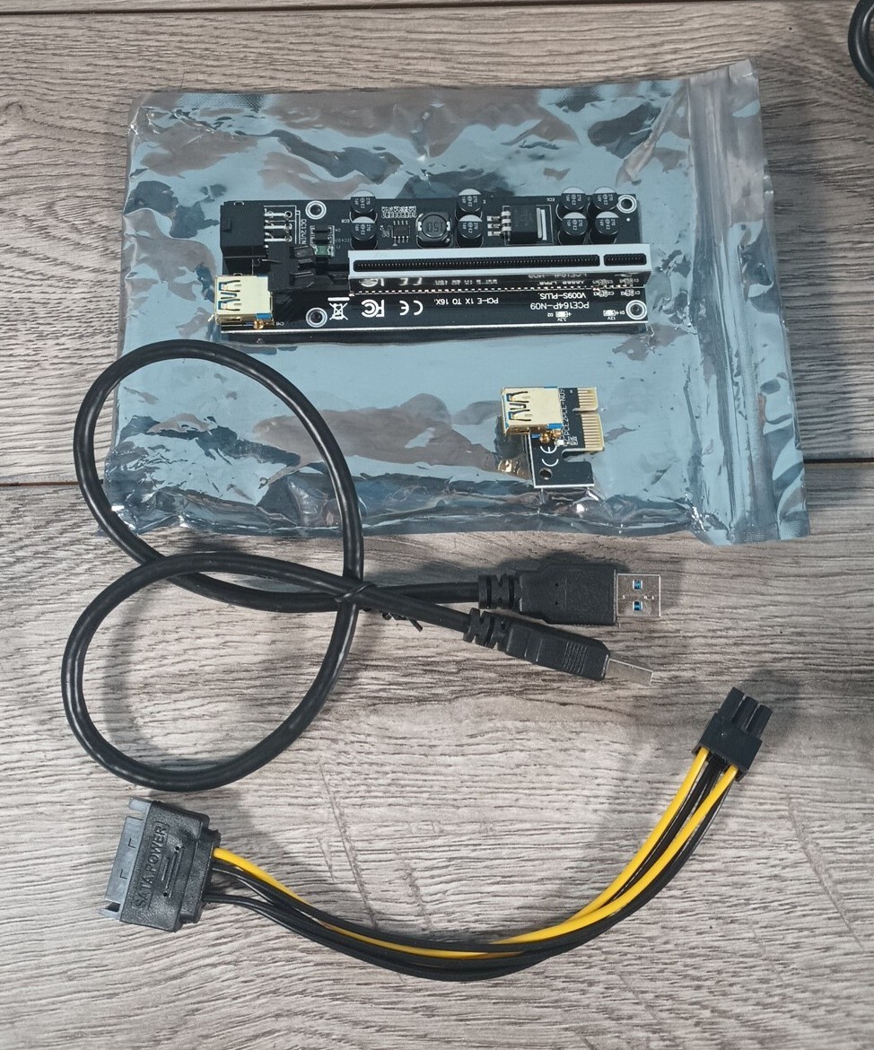 4 Pcs VER 009s Plus PCI-E 1x to 16x Powered USB3.0 GPU Riser Adapter Card