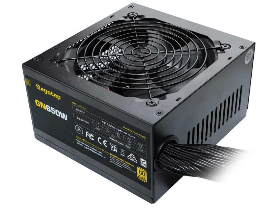 650W 80 Plus Gold Certified Non-Modular ATX Power Supply with 6+2 Pin Connectors