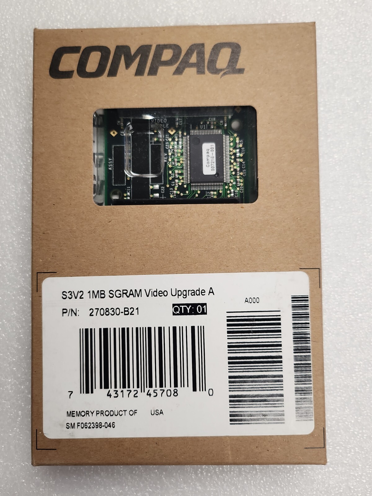 VINTAGE & NEW COMPAQ DP2000 HP 1MB VIDEO RAM UPGRADE 007216-001 VRAM